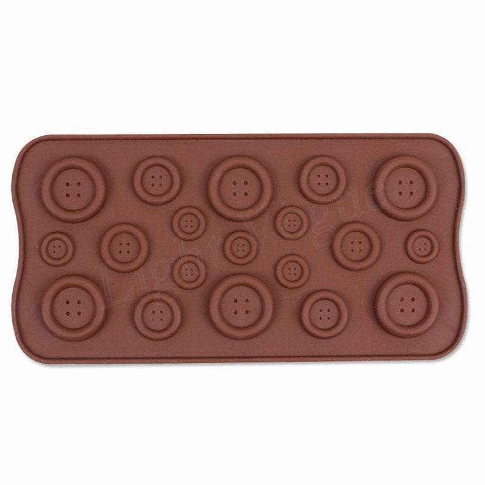 Bakell 8 x 4 Inches Silicone Mold for Baking - Cute as a Button Design | Perfect for Cupcakes, Candies, Soaps & DIY Crafts