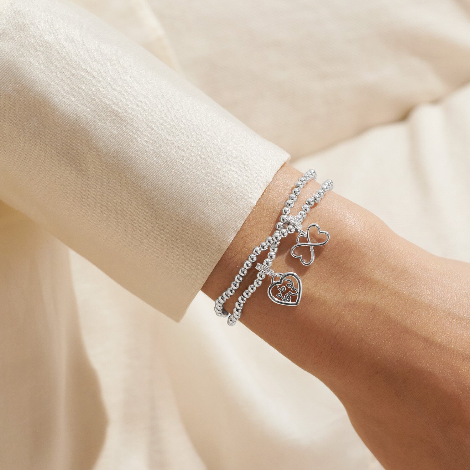 Joma Jewellery Sterling Silver Linked Infinity Bracelet for Women - Always Loved - Perfect for Gifts, Anniversaries & Everyday Elegance