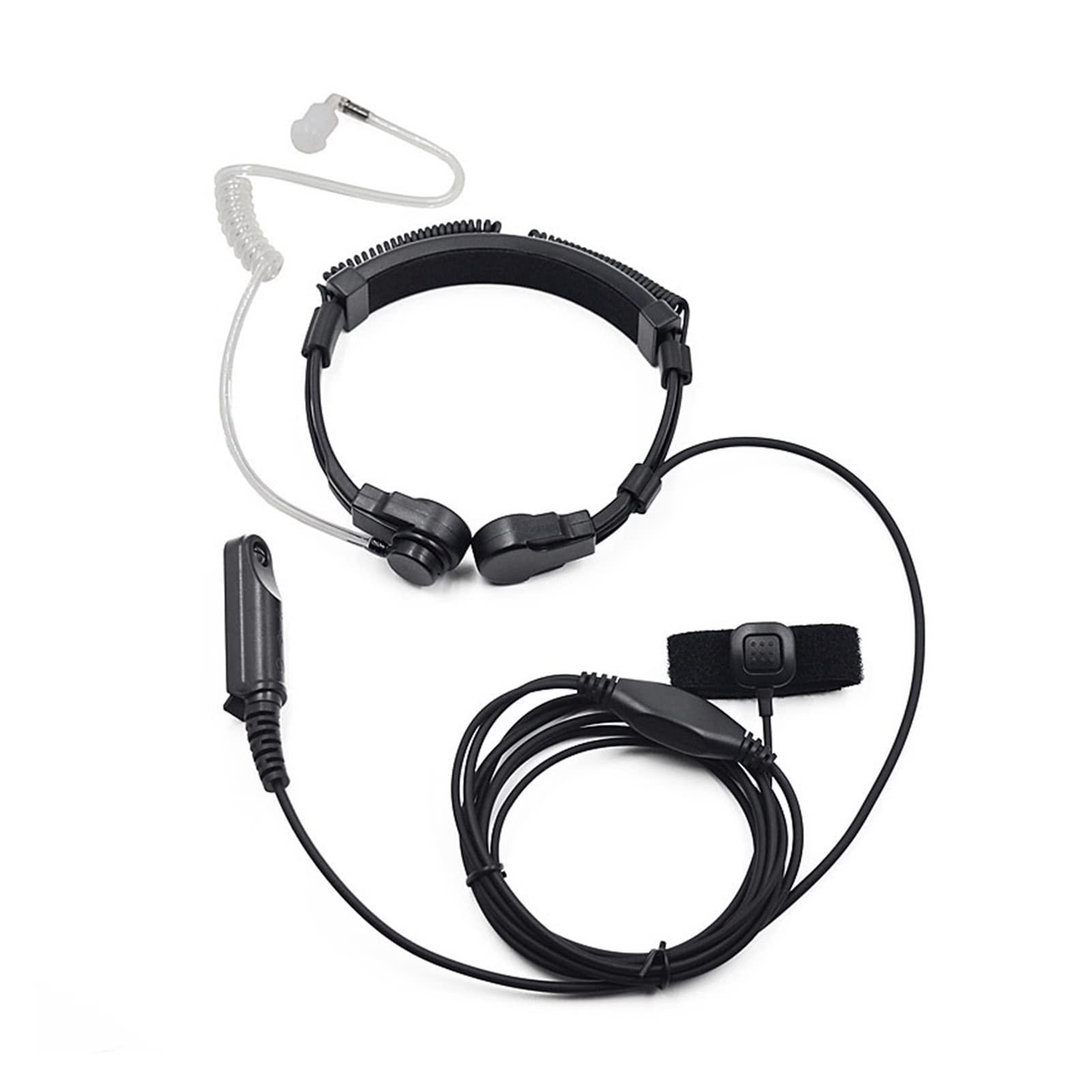 ARSMI Throat Microphone Headset with PTT Mic - Compatible with Baofeng UV-9R Plus, UV-XR, BF-A58, BF 9700, GT-3WP, UV-5S Walkie Talkies - Hands-Free Communication for Outdoor Adventures, Security, Construction & Emergency Response