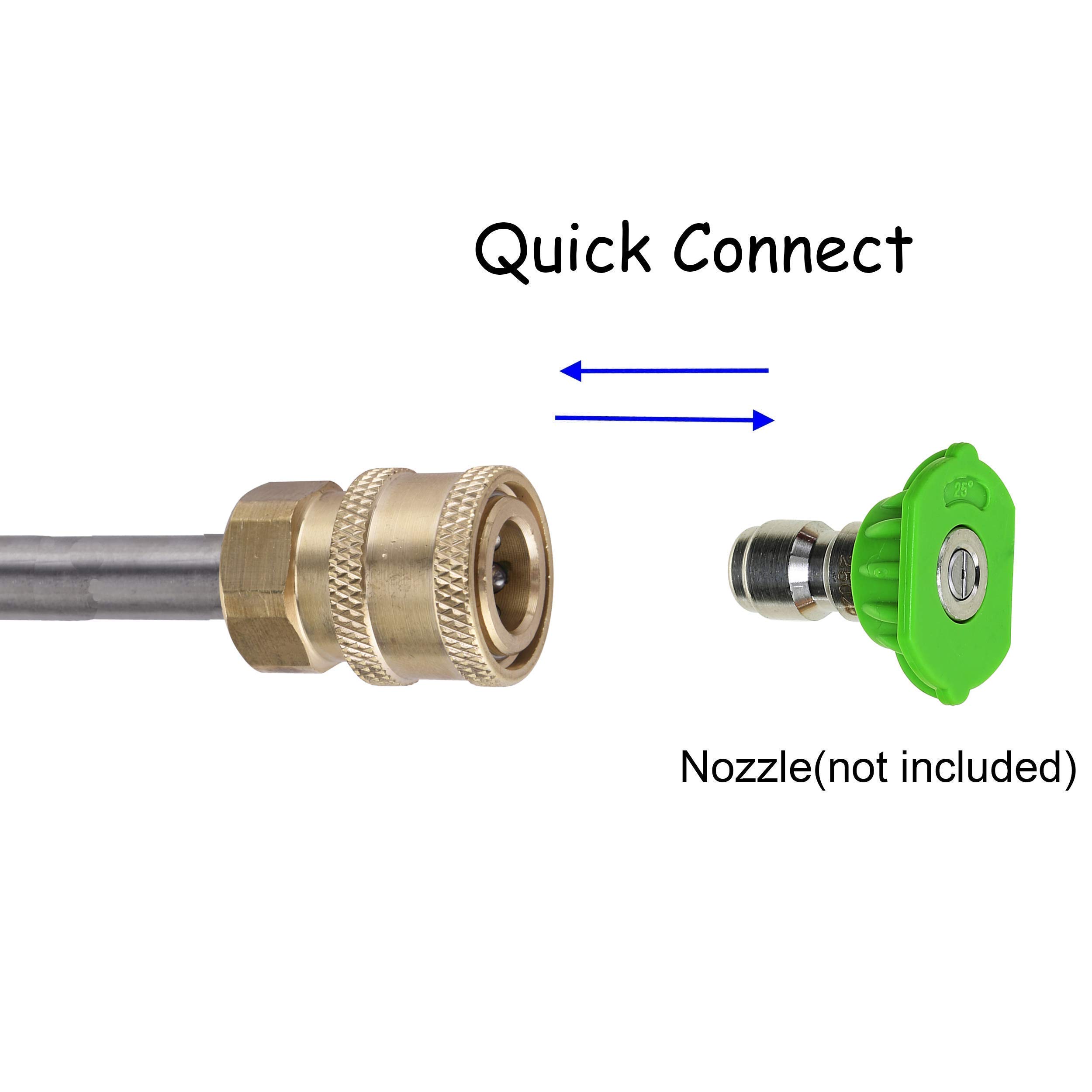 M MINGLE Pressure Washer Extension Wand with Quick-Connect Nozzle Tips - 24