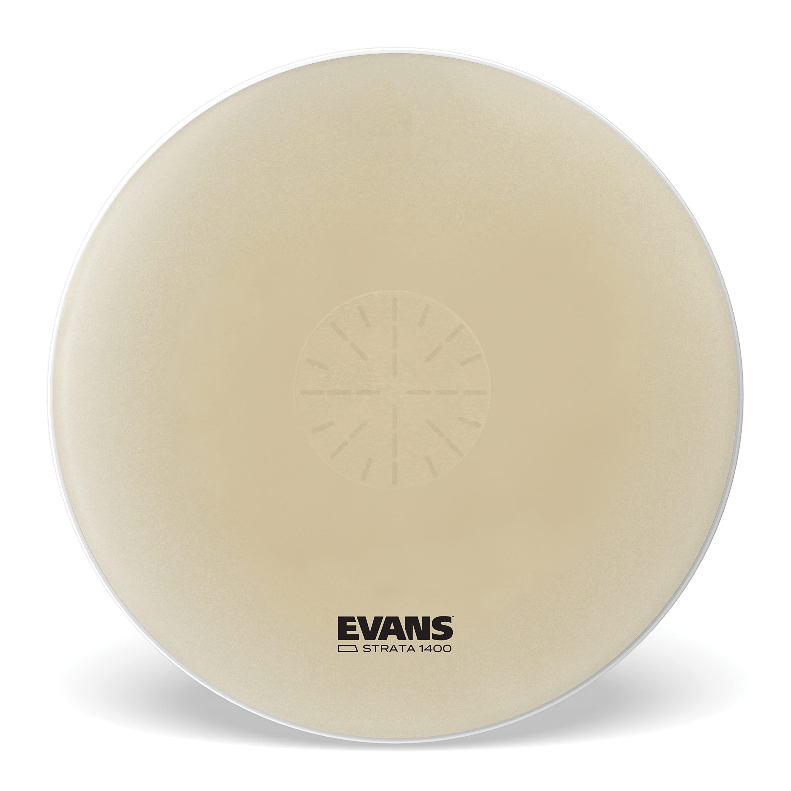 Evans Strata 1400 Power Center Reverse Dot Bass Drum Head - 40 Inch for Concert & Marching Band Performances | Durable & Responsive Drum Skin for Professional Drummers