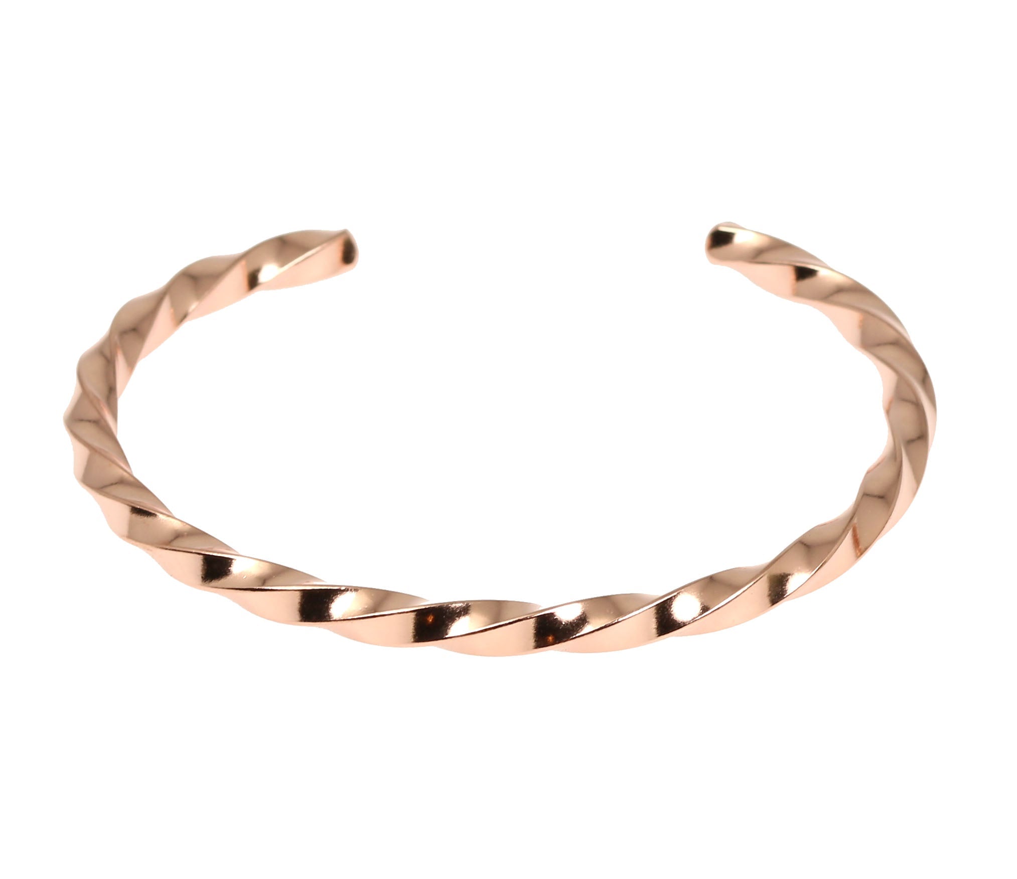 Twisted Copper Cuff Bracelet for Women - Handmade Solid Copper Bangle - Boho Jewelry for Everyday Wear & Special Occasions
