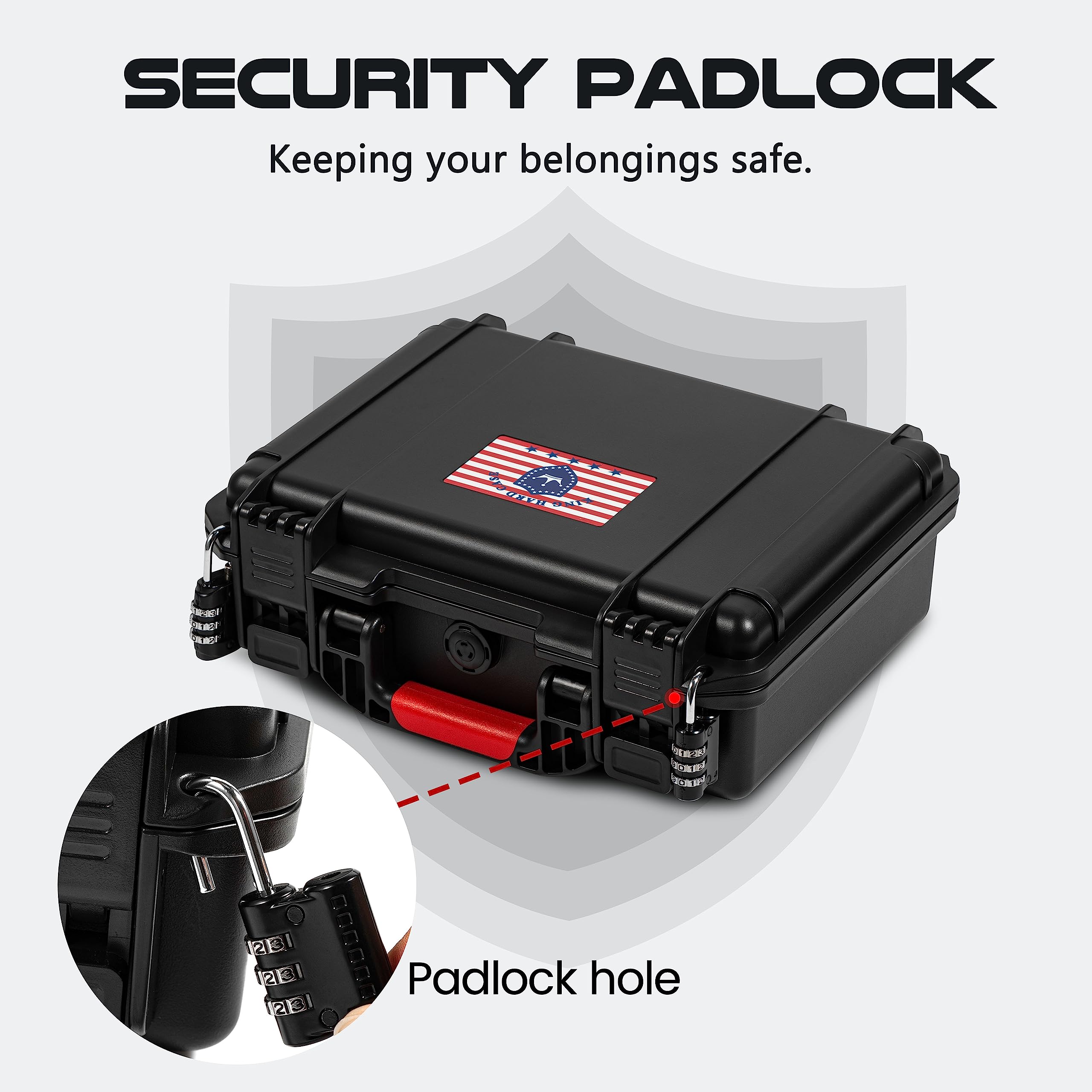 TSA Approved 9mm Gun Case - Waterproof & Shockproof Hard Pistol Case for Handgun, Air Travel Safe & Lockable | Perfect for Range Trips, Hunting, and Secure Storage
