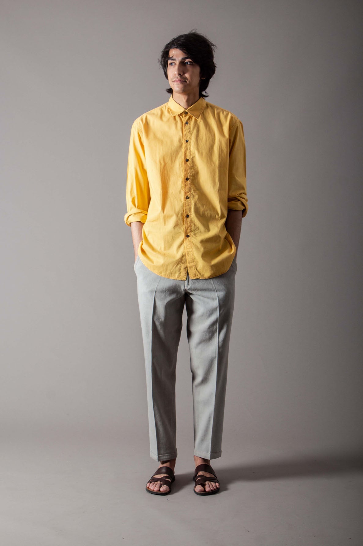 Handspun Handwoven Cotton Mustard Shirt for Men | Comfortable & Breathable Fabric | Perfect for Casual Wear & Summer Outfits