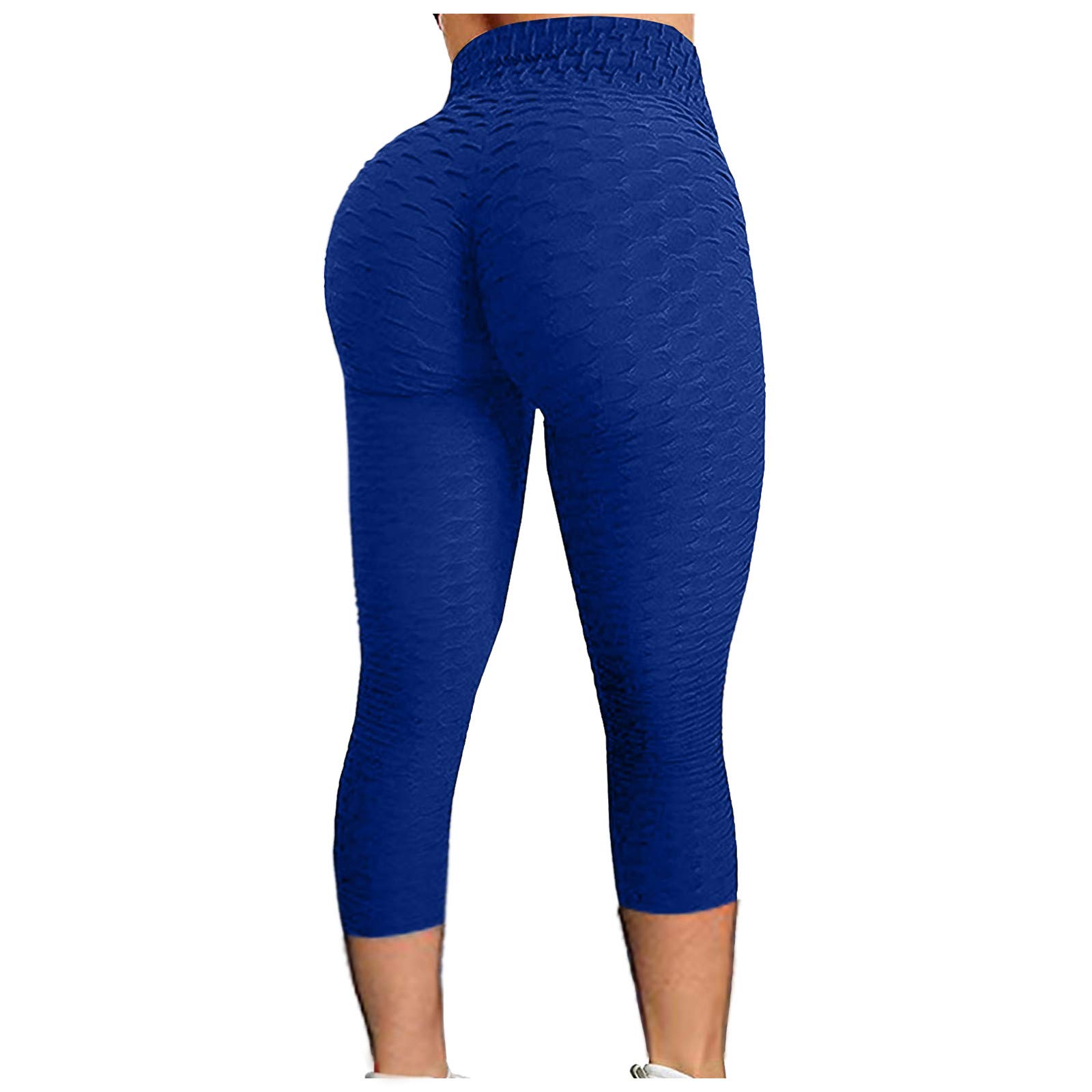 VEZAD High Waist Yoga Pants for Women - Tummy Control Bubble Hip Lifting Workout Leggings - Perfect for Running, Gym, Fitness & Lounge Wear