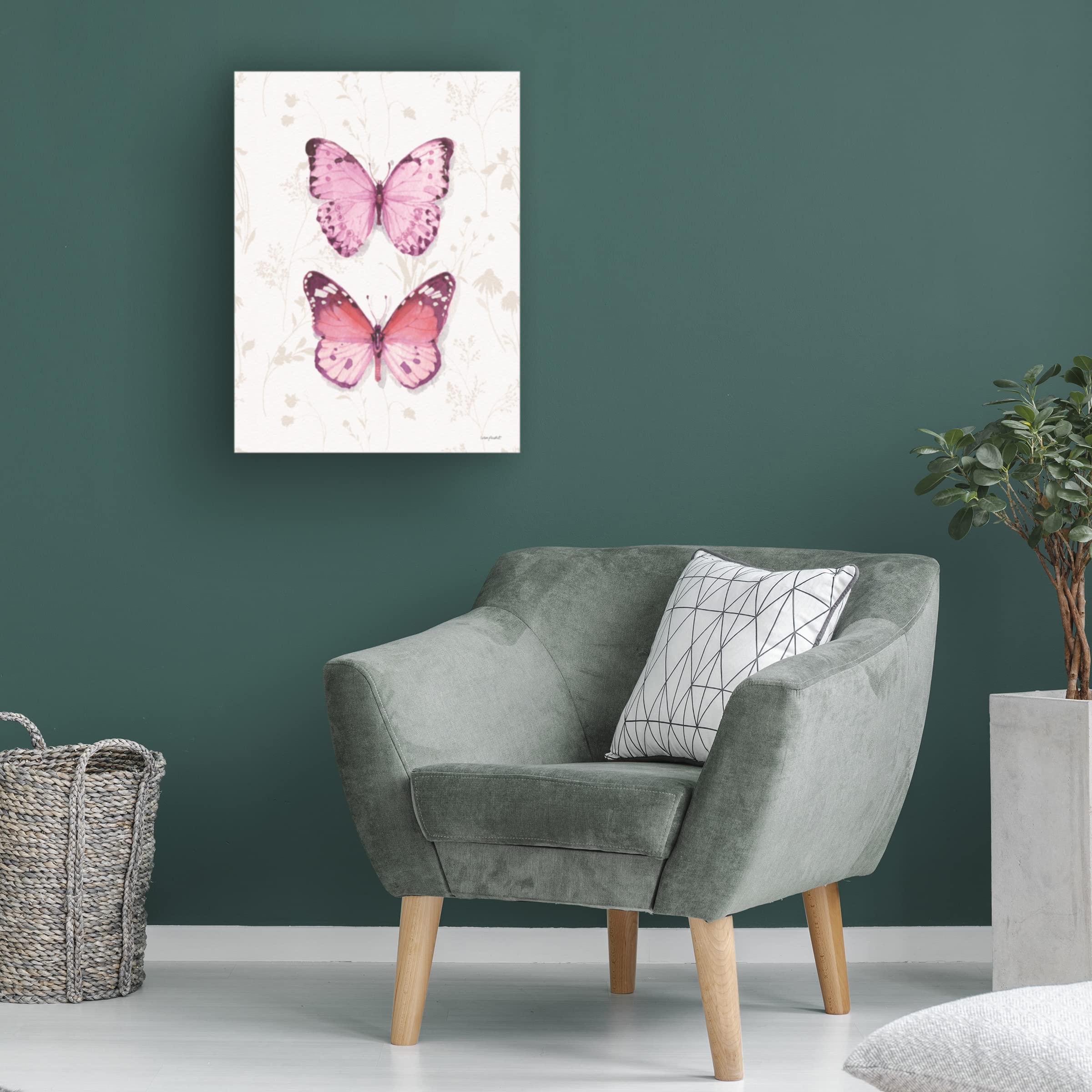 Lisa Audit 'Obviously Pink 11A' Canvas Wall Art Print - Modern Abstract Pink Painting for Living Room, Bedroom & Office Decor