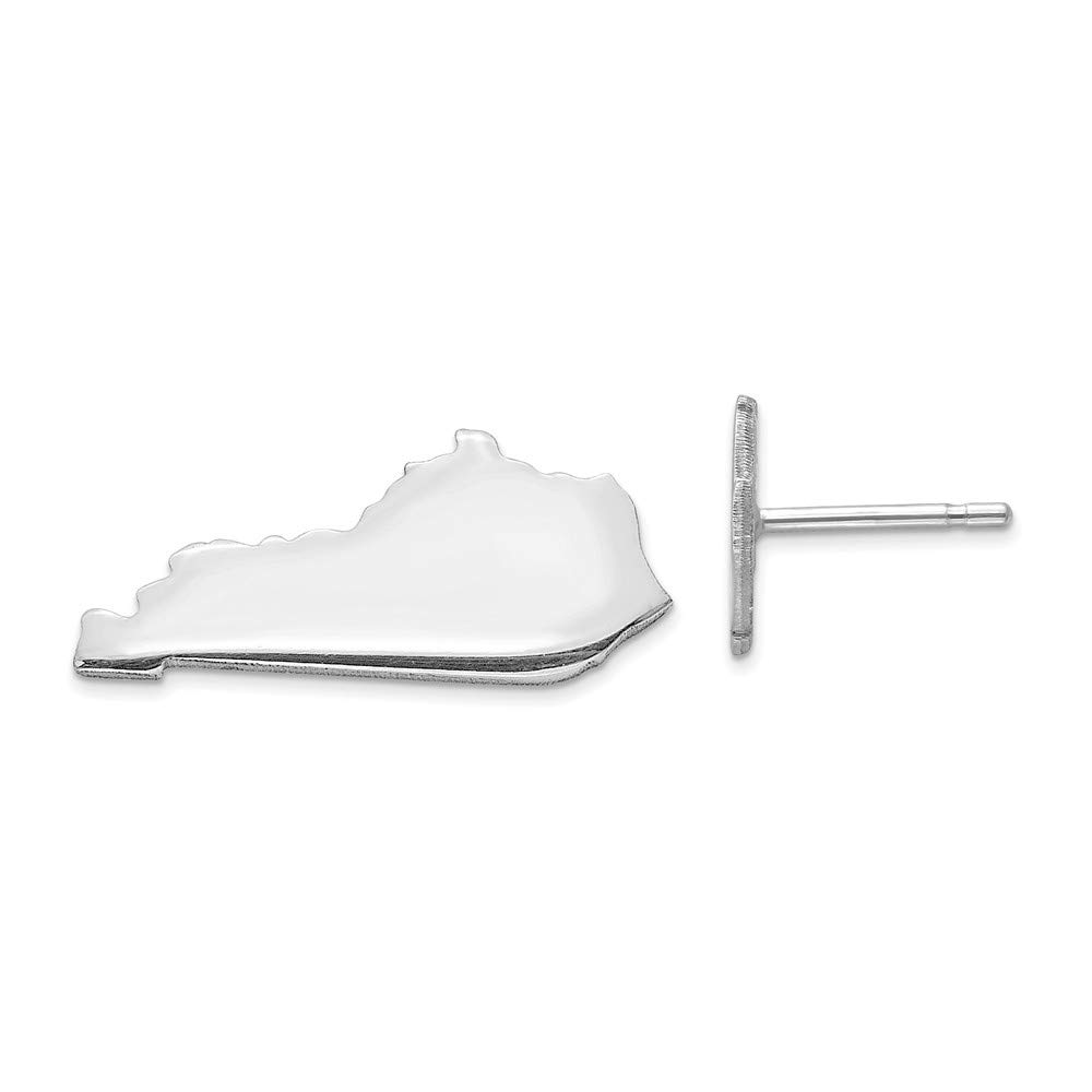 Sterling Silver AK Large State Earrings for Women - Dainty Alaska Map Stud Earrings - Perfect for Travel Lovers & State Pride Gifts