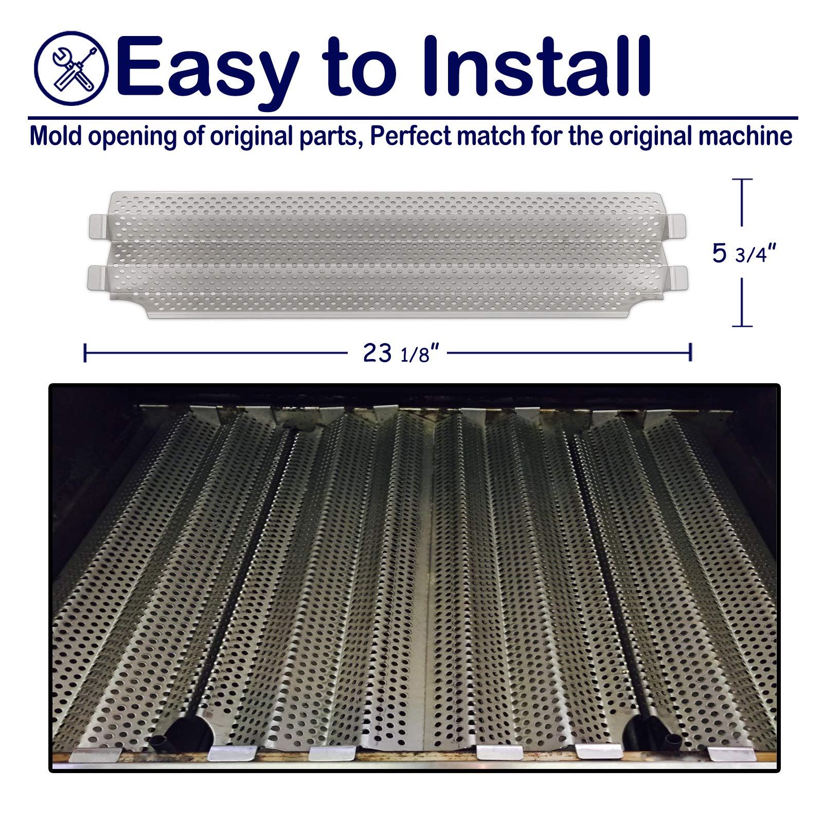Stainless Steel Heat Plate Shield - 4 Pack Gas Burner Covers for Viking VGBQ 30