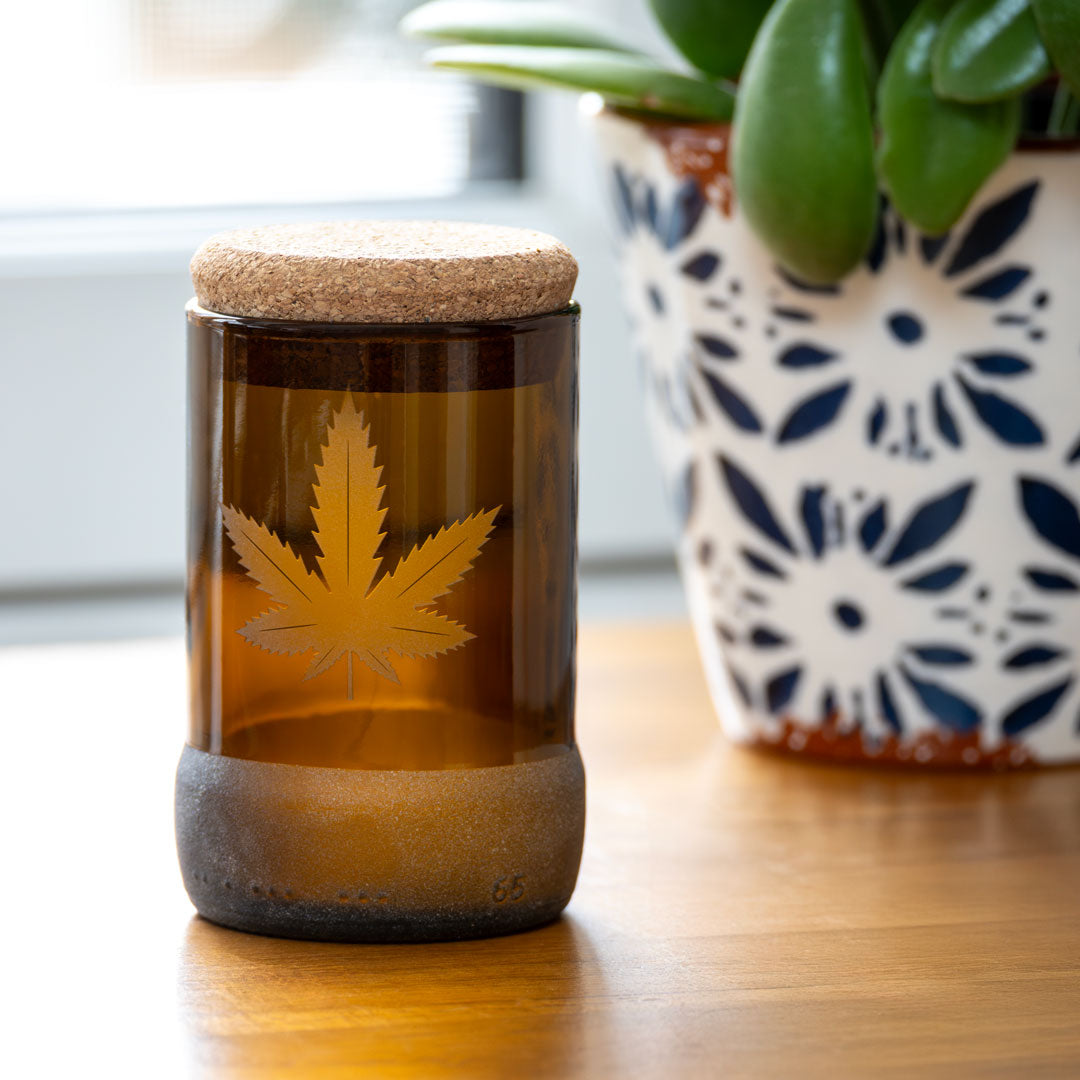 Eco-Friendly 3.5 Inch Stash Jar with Cork Stopper - 2 Pack Gift Box Set | Perfect for Storing Herbs, Spices & Small Treasures | Sustainable Home & Kitchen Storage Solution