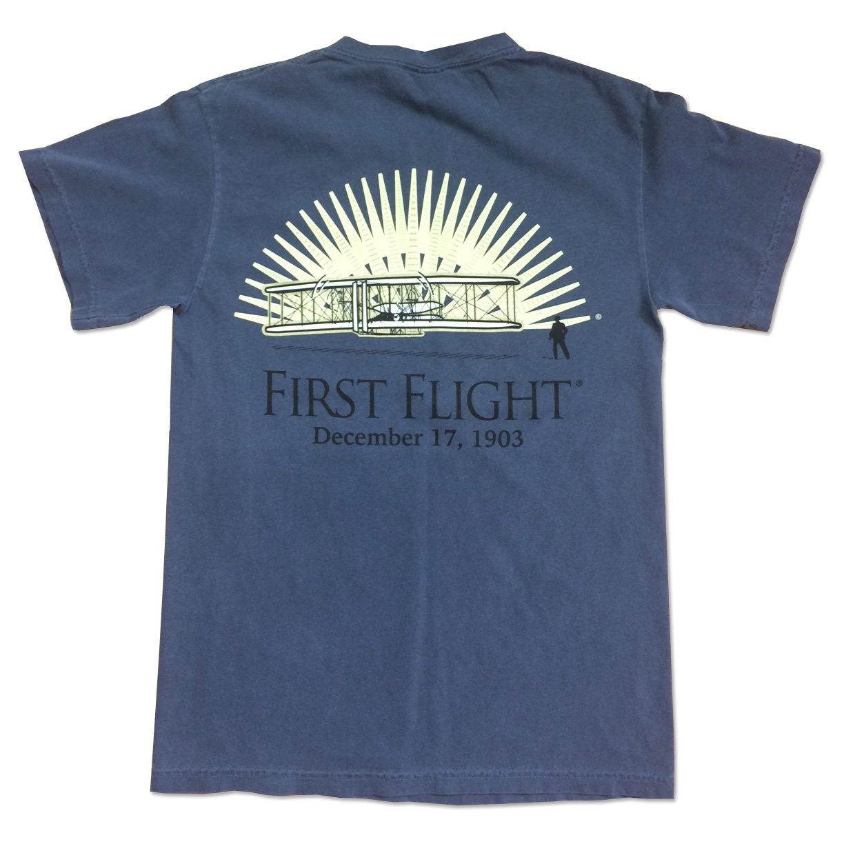 First Flight Short Sleeve Shirt for Men - Comfortable Casual Summer T-Shirt - Perfect for Travel, Outdoor Adventures & Everyday Wear