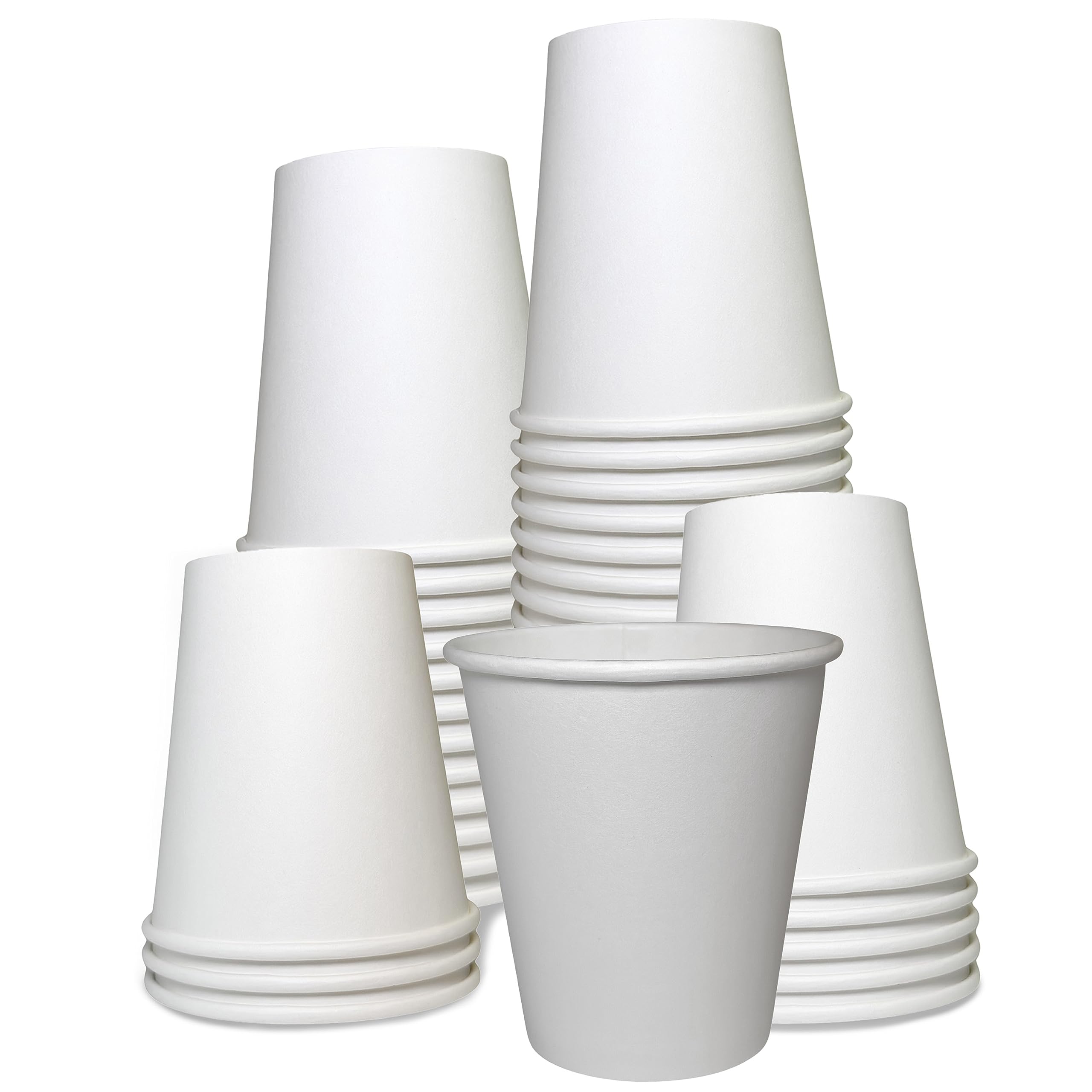EcoQuality 12 oz White Disposable Hot Drink Paper Cups - Recyclable & Compostable Coffee Cups for Office, Breakroom, Restaurant, Cafe, Tea Shop - Perfect for Latte, Chai, Hot Chocolate (1000 Pack) - Ideal for Daily Coffee Breaks, Catering Events & Takeout Beverages
