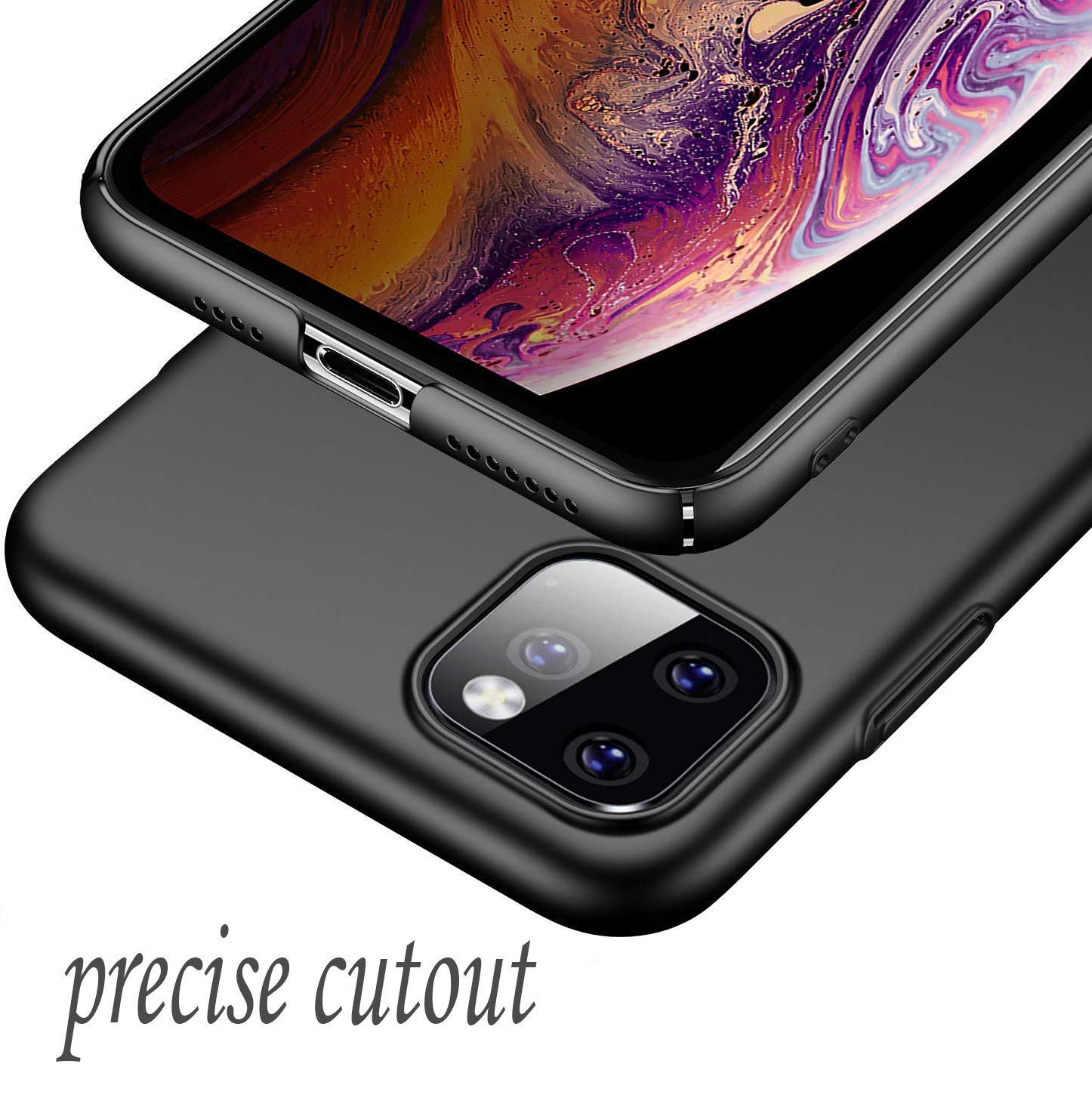 **Slim Protective iPhone 11 Case - Premium PC Hard Cover, Shockproof & Scratch-Resistant (Black) - Perfect for Everyday Use, Travel & Outdoor Activities**