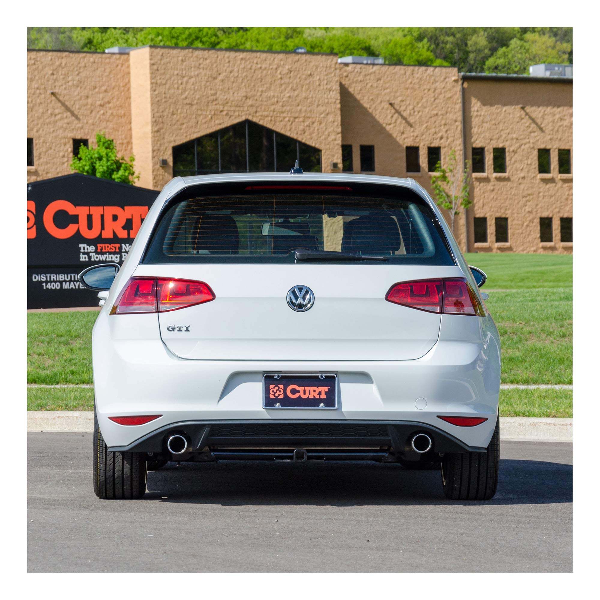 CURT 11412 Class 1 Trailer Hitch 1-1/4 Inch Receiver for Volkswagen Golf & GTI - Black | Towing Bike Rack & Cargo Carrier | Perfect for Camping, Road Trips & Outdoor Adventures
