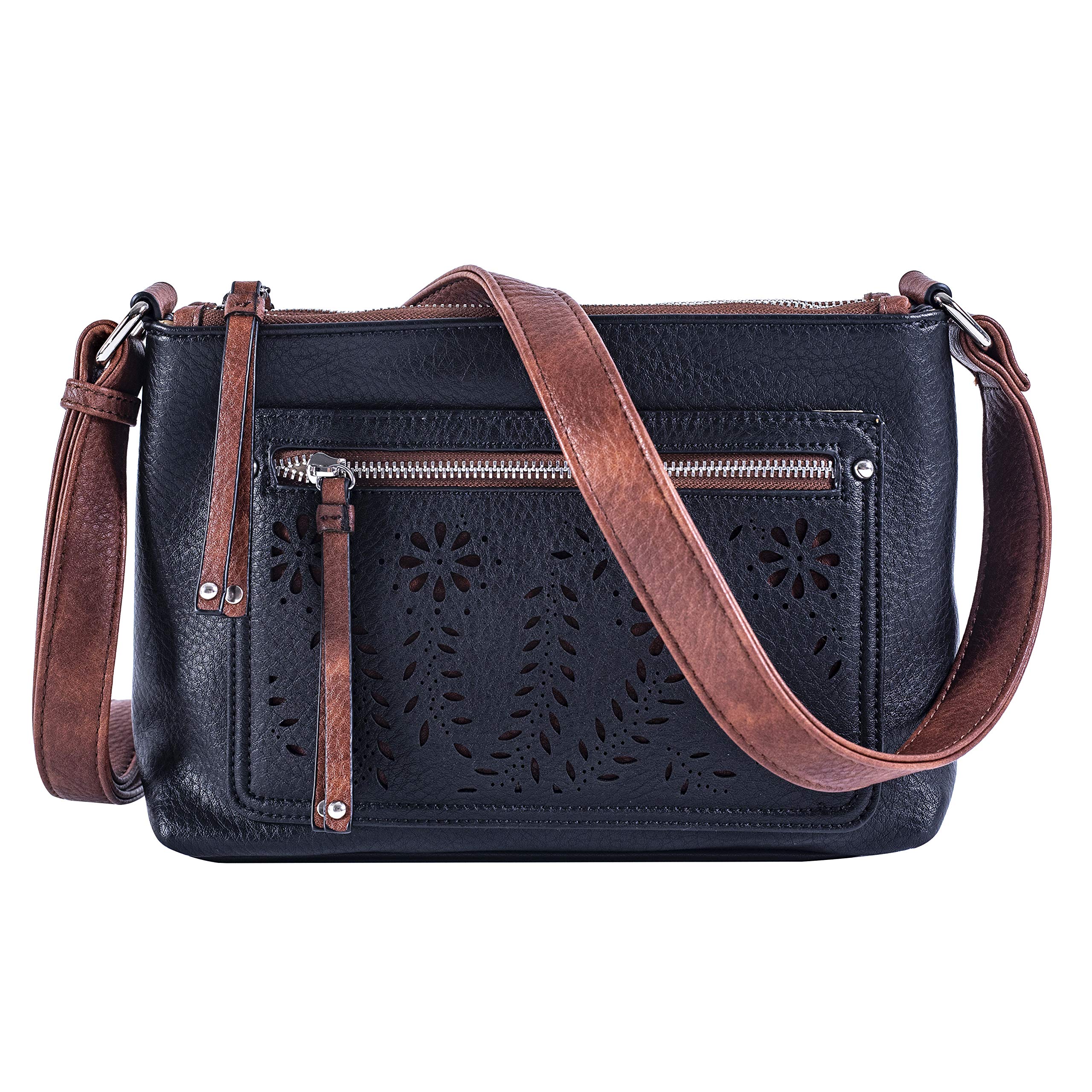 Hailey Concealed Carry Crossbody Purse - Women's Faux Leather Handbag with Locking Gun Compartment, Adjustable Strap & RFID Protection | Perfect for Everyday Carry, Travel & Self-Defense