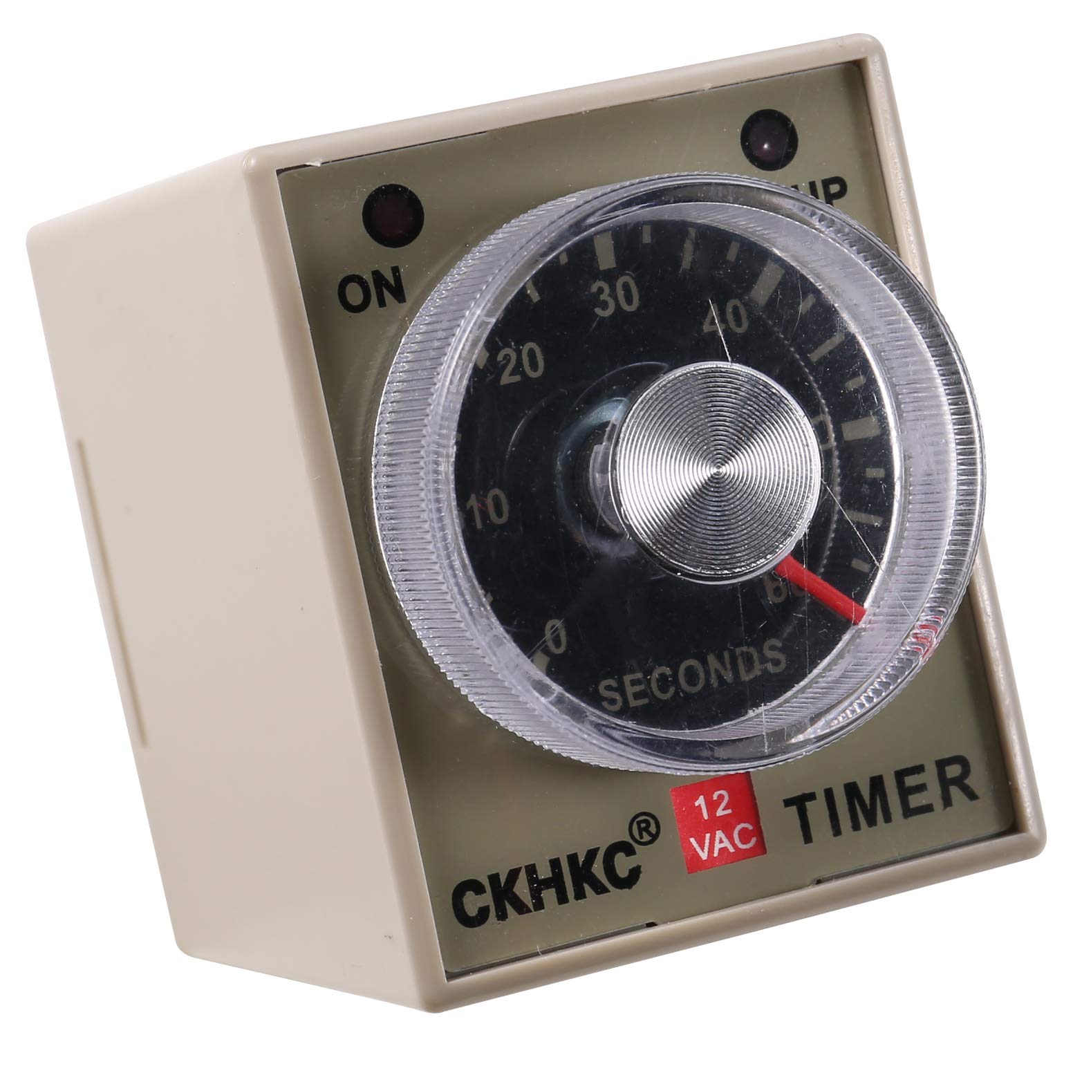 AH3-3 8-Pin Adjustable Time Delay Relay Switch Timer (0.1-6 Sec) with Socket Base - 110V AC for Industrial Automation & HVAC Control
