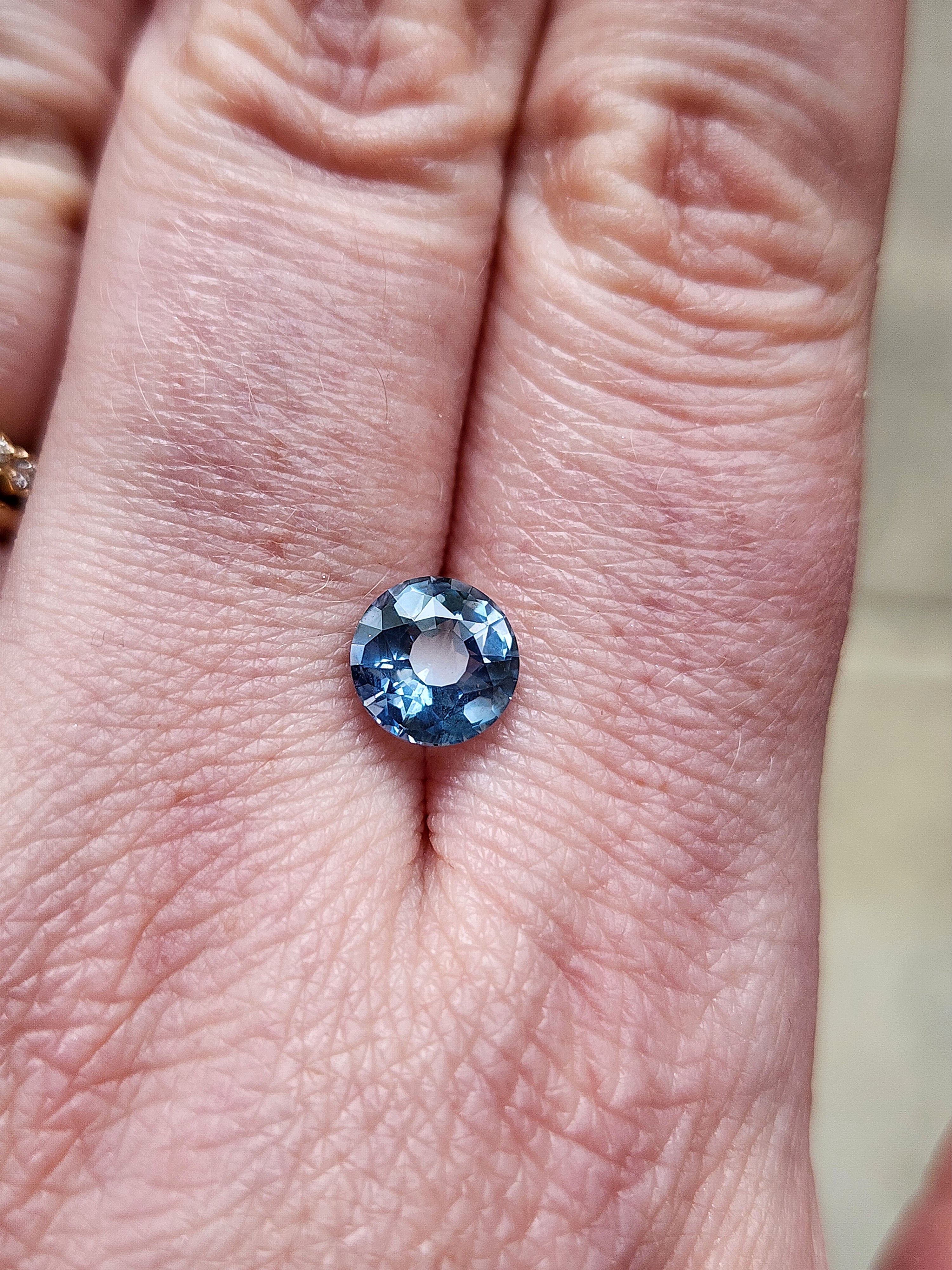 1.92 Carat Natural Round Blue Montana Sapphire Gemstone - Unheated & Untreated for Jewelry Making, Engagement Rings, and Fine Collections