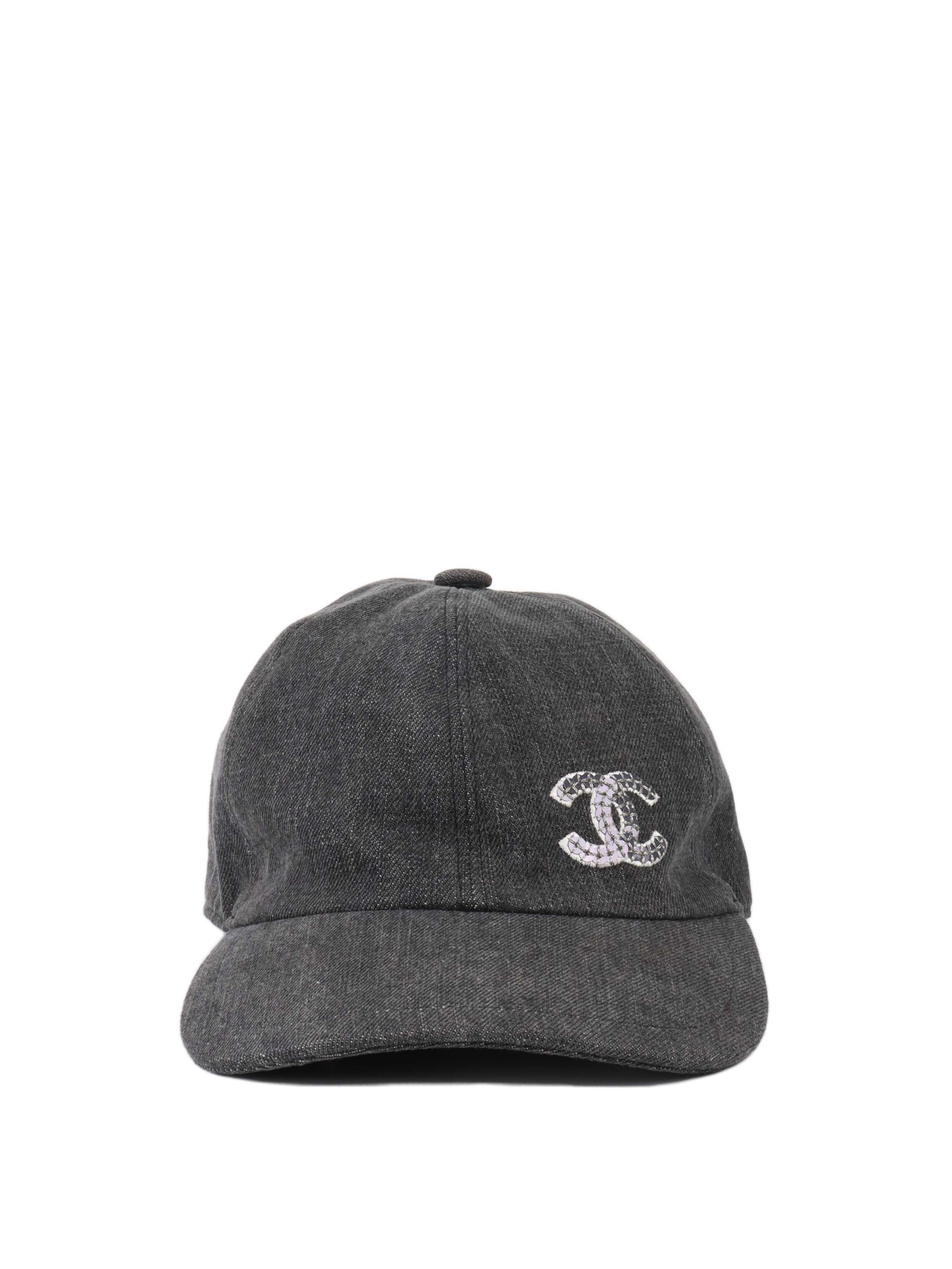 Chanel Grey CC Logo Baseball Cap for Women - Fashionable Luxury Hat for Casual Wear, Street Style & Outdoor Activities