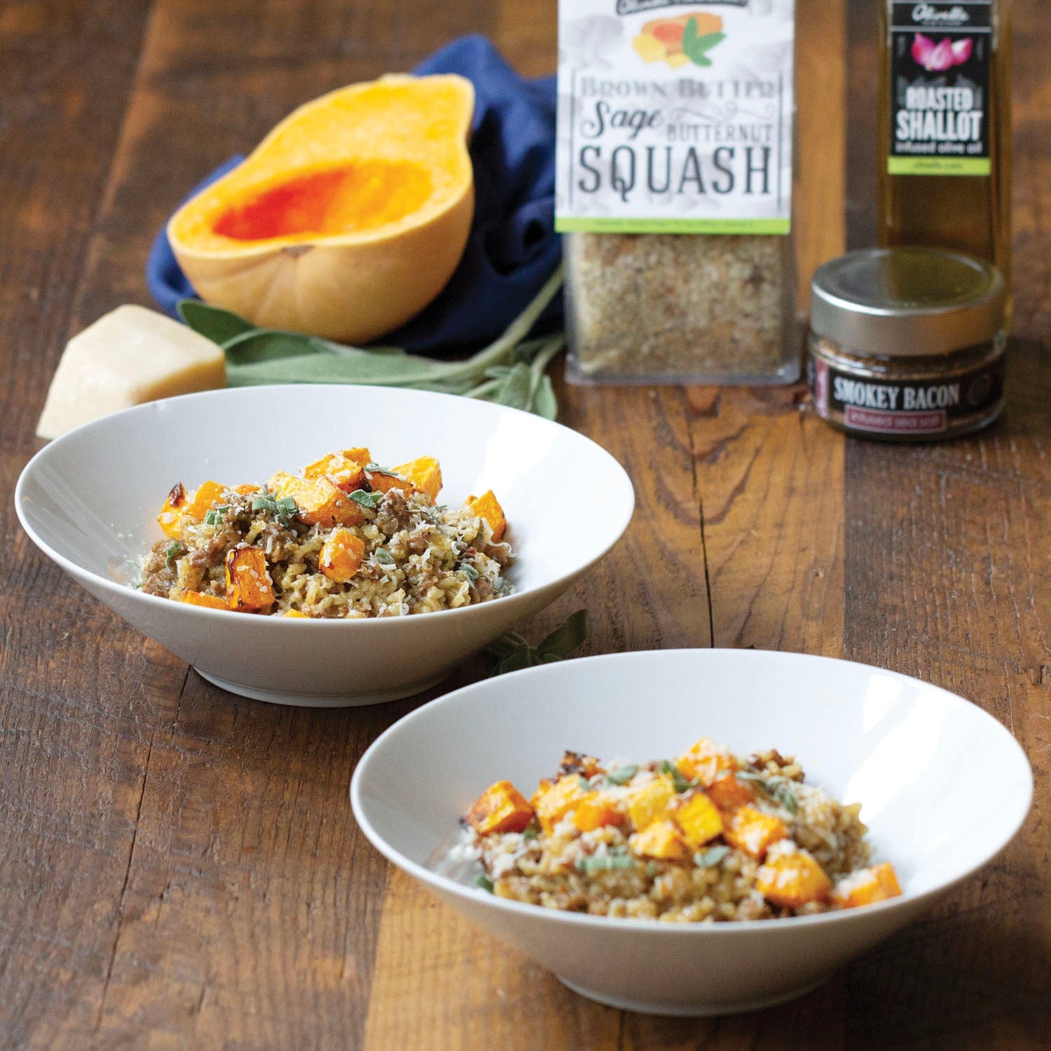 Olivelle Brown Butter Sage Butternut Squash Risotto Mix 12.7oz - Gourmet Italian Rice Dish for Fall Dinners & Holiday Entertaining