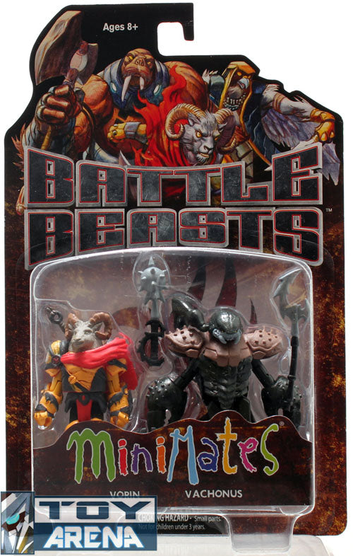 Battle Beasts Minimates Series 1 Vorin Ram & Vachonus Scorpion Action Figures - Collectible Miniature Toys for Kids & Adults - Perfect for Display, Play & Gift Giving