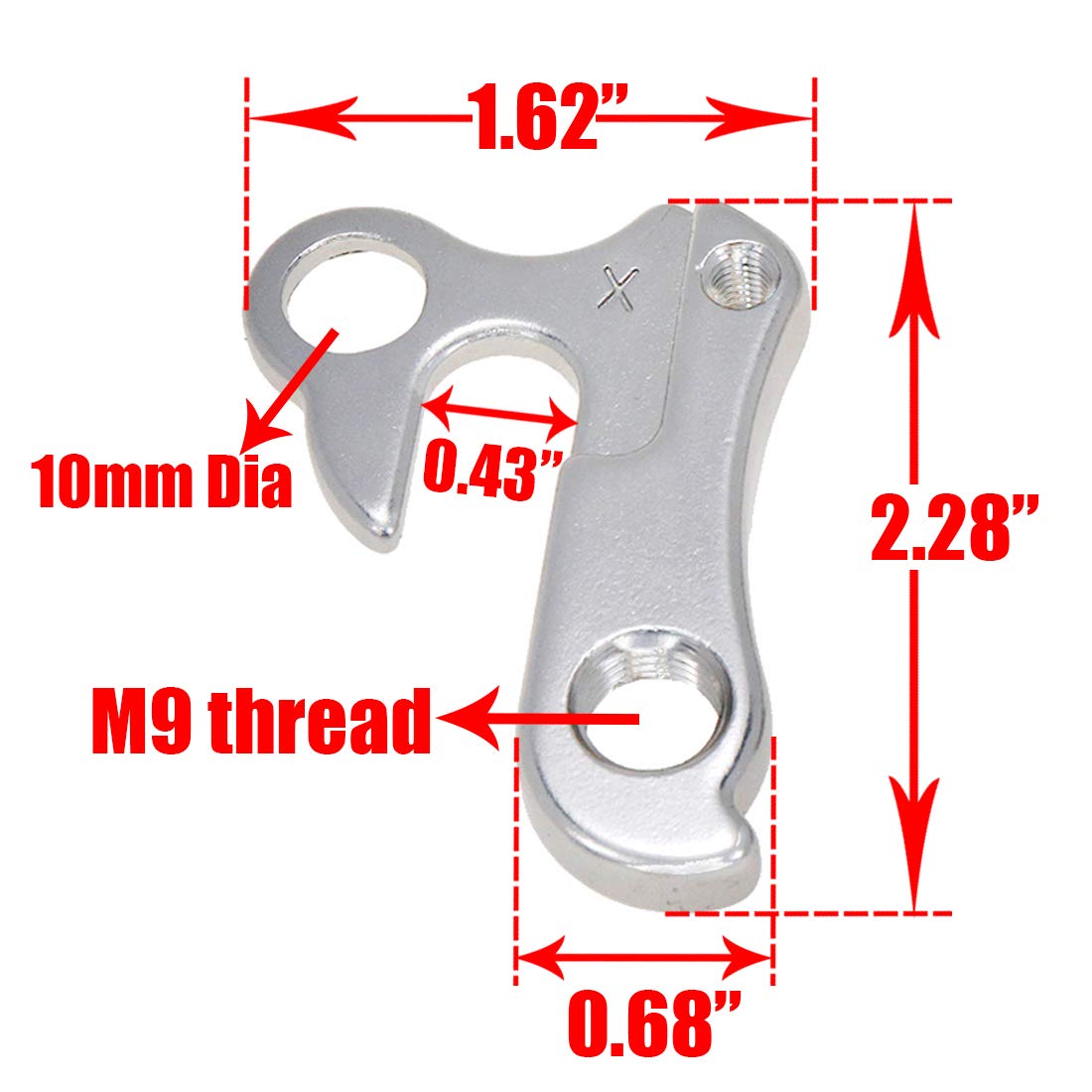 2 Pcs Bike Derailleur Hanger Frame Gear Tail Hook - Compatible with Cyclocross, Hybrid, Mountain & Road Bikes | Durable Replacement Part for Smooth Gear Shifting | Perfect for Commuting, Trail Riding & Racing