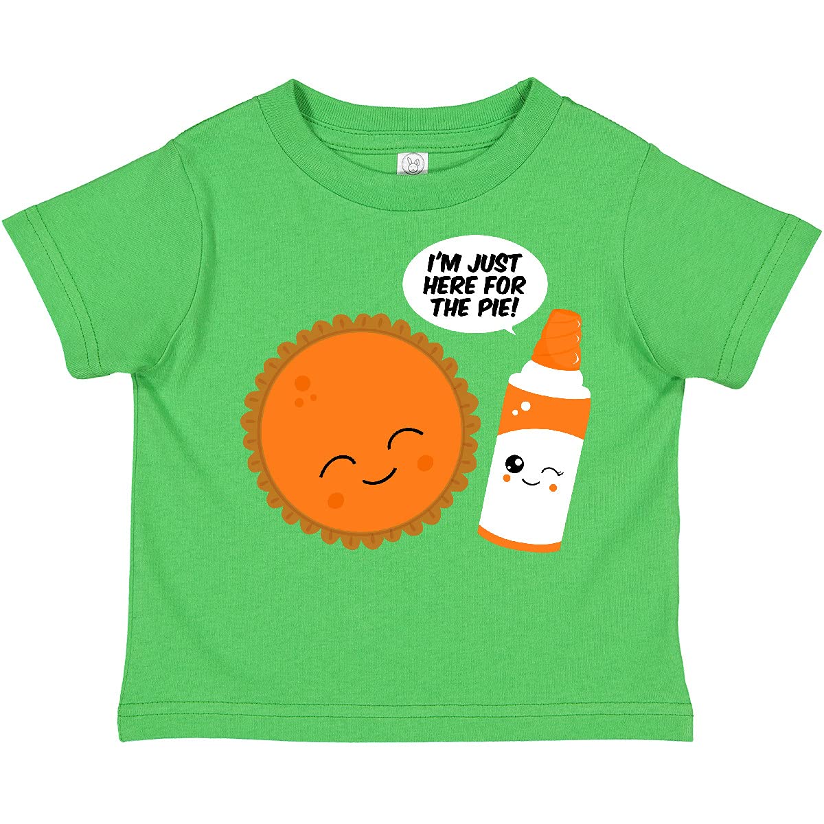 Inktastic Here for The Pie Toddler T-Shirt | Cute Thanksgiving Outfit for Kids | Perfect for Family Gatherings & Holiday Photos