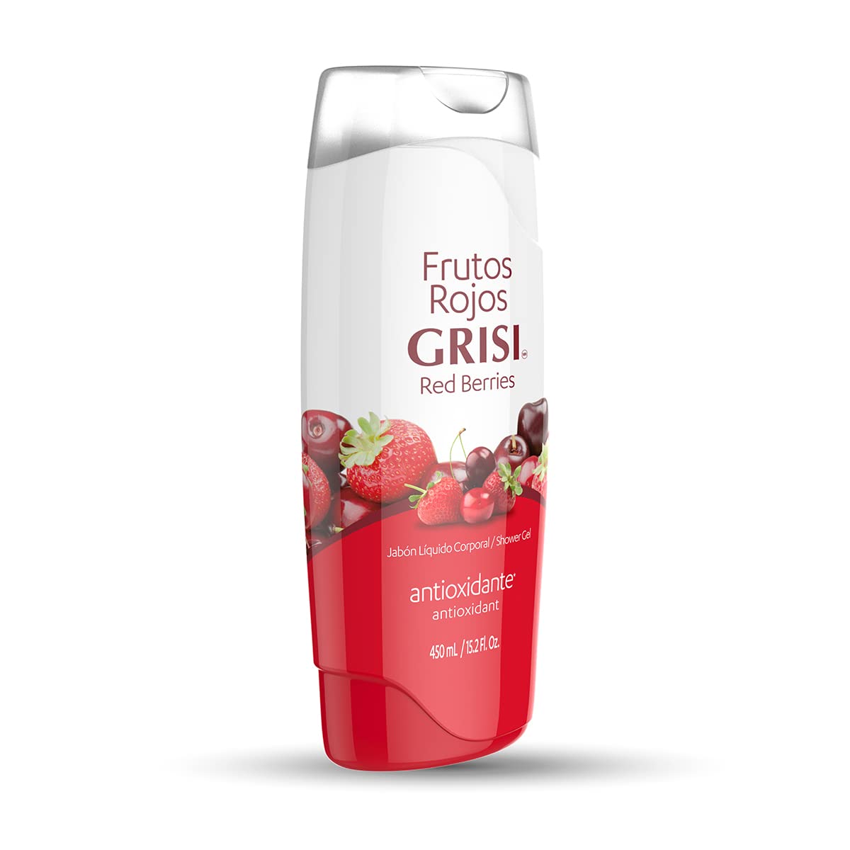 Grisi Red Berries Shower Gel - Anti-Aging Body Wash with Natural Extracts for Youthful Skin | Moisturizing Bath Soap for Dry & Mature Skin | 15.2 Fl Oz | Perfect for Daily Shower Routine & Spa-Like Self-Care Moments