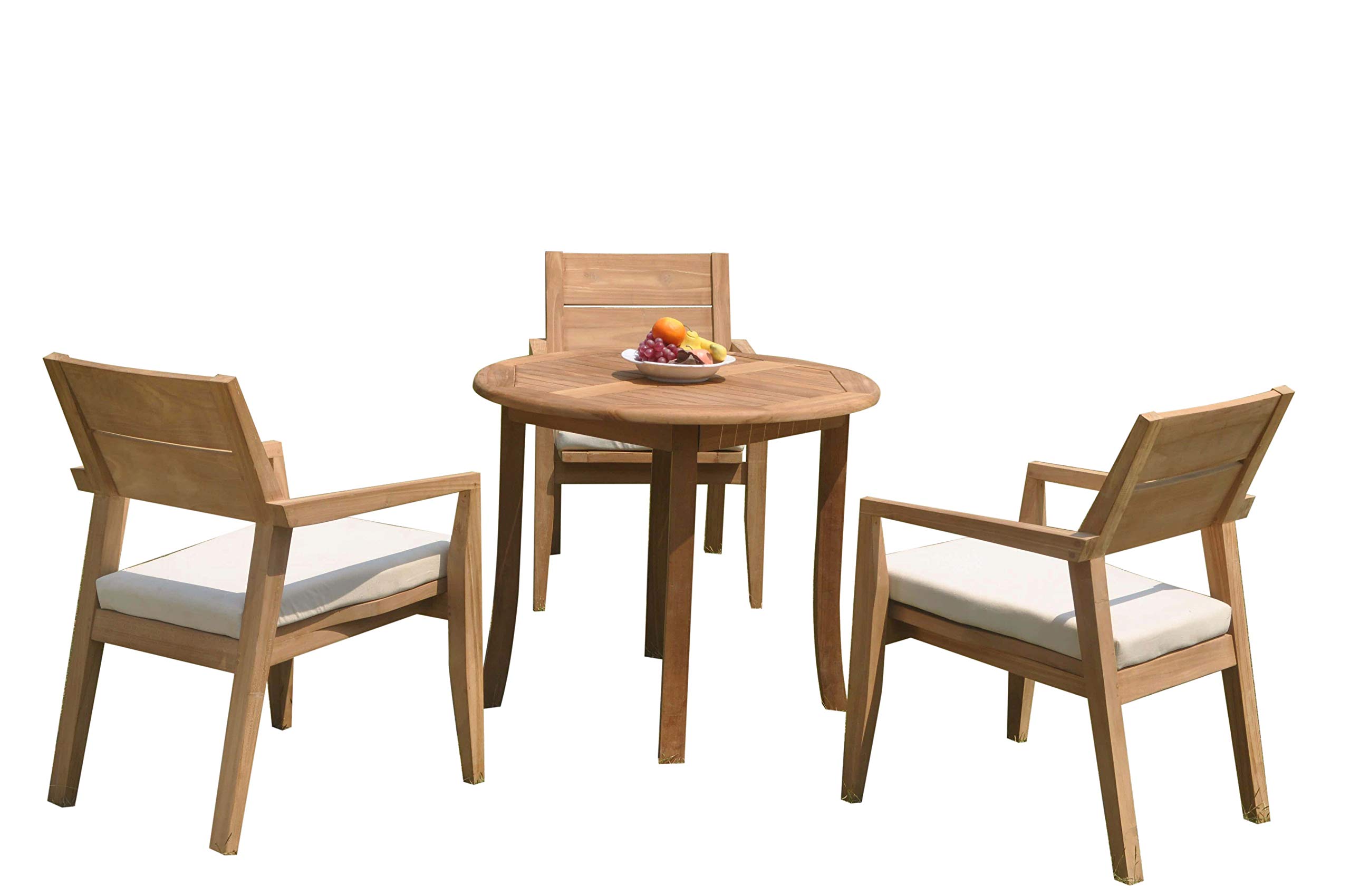 Premium 4-Piece Outdoor Patio Teak Dining Set - 36