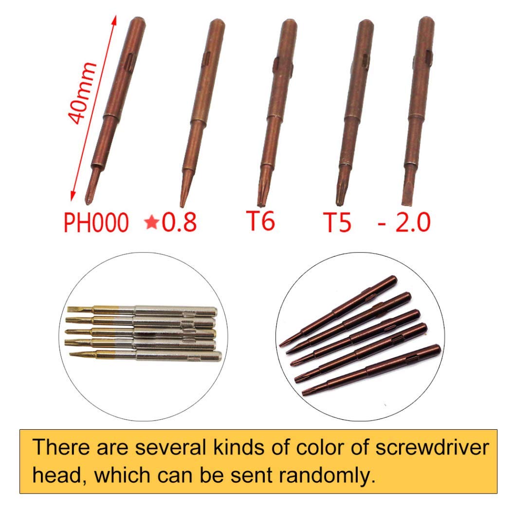 Professional 5-in-1 Micro Precision Screwdriver Set with Magnetic S2 Steel Bits - Ideal for Smartphone, Tablet, Eyeglass & Watch Repair | Perfect for DIY Electronics, Jewelry Maintenance & Small Device Fixes