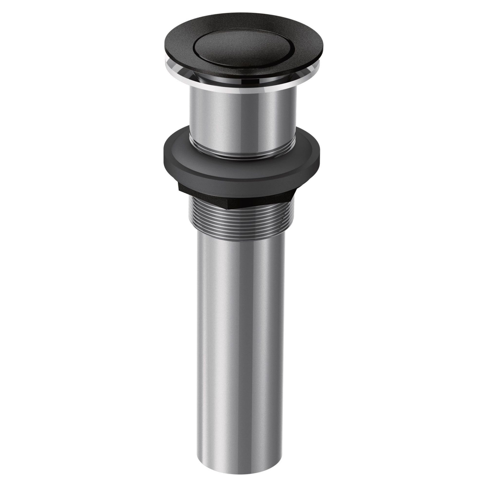Moen 140780BL Matte Black Bathroom Vessel Sink Pop-Up Drain Assembly - Modern Drain Stopper for Bathroom Vanity, Sink, and Washbasin - Perfect for Home Renovation and Bathroom Upgrades