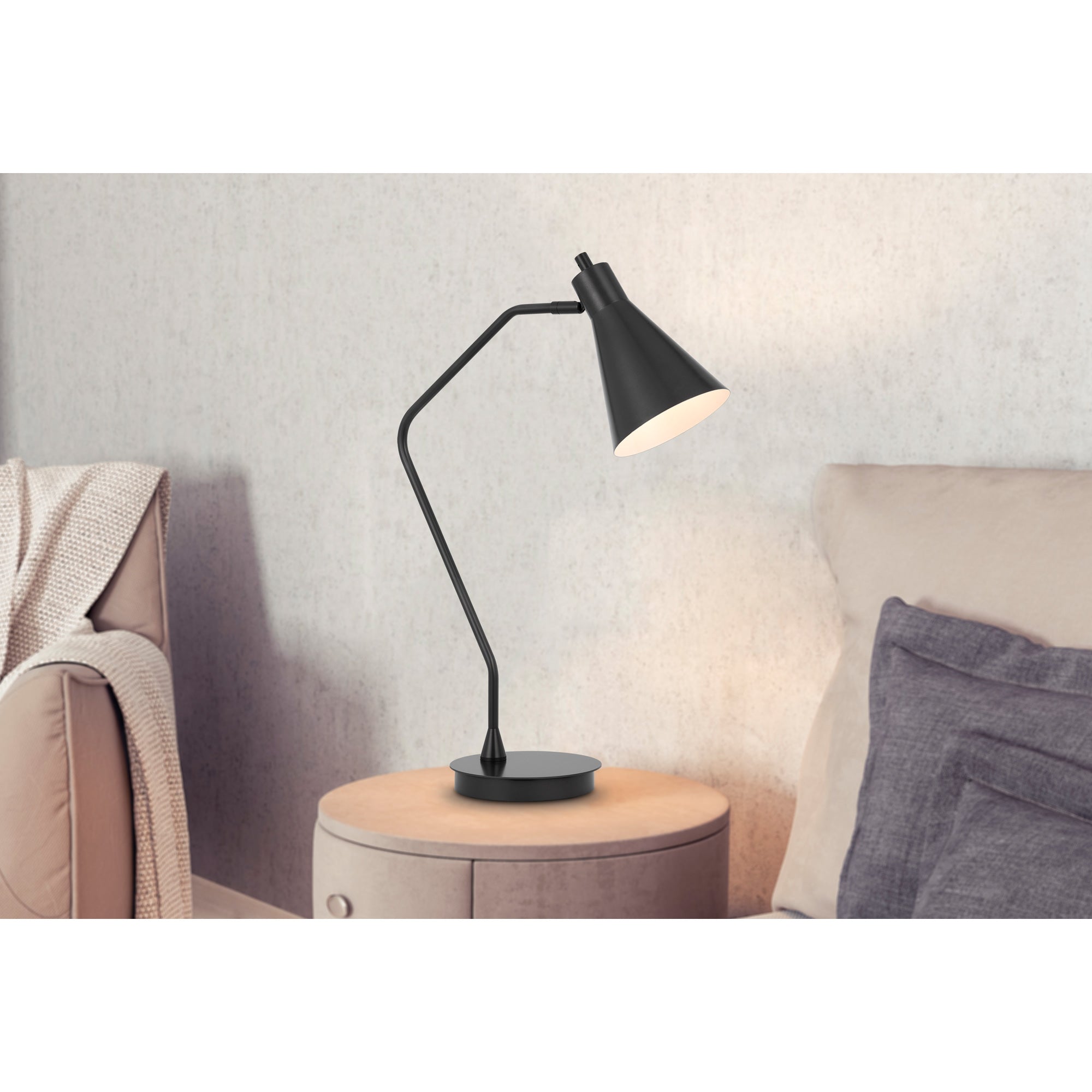 Stylish Capstone Table Lamp - Modern LED Bedside Lamp for Living Room, Bedroom & Office - Perfect for Reading, Decor & Ambient Lighting