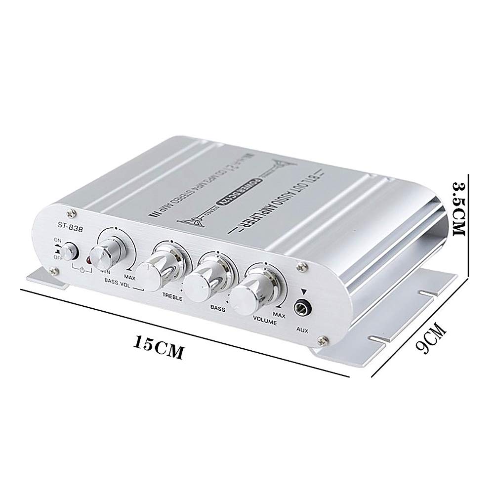 Knadgbft 12V 40 Watt 2.1 Channel Car Audio Stereo Amplifier - High Power Class A/B Speaker Amp for Enhanced Car Audio System | Perfect for Car, Truck & Vehicle Sound Upgrades