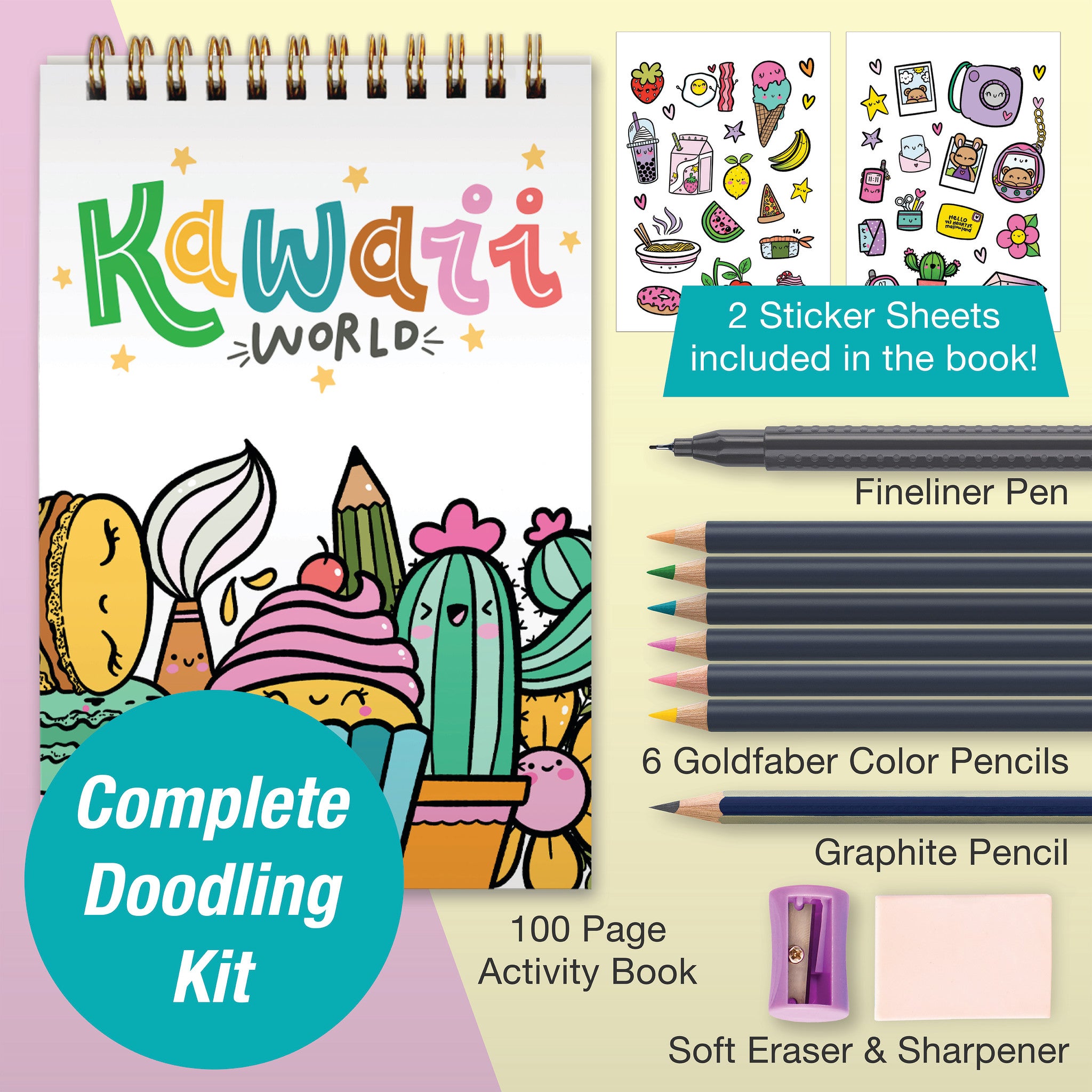 Kawaii World #770419 - Cute Japanese Stationery Set for School, Office & Gift Ideas | Perfect for Note Taking, Journaling & Study Organization