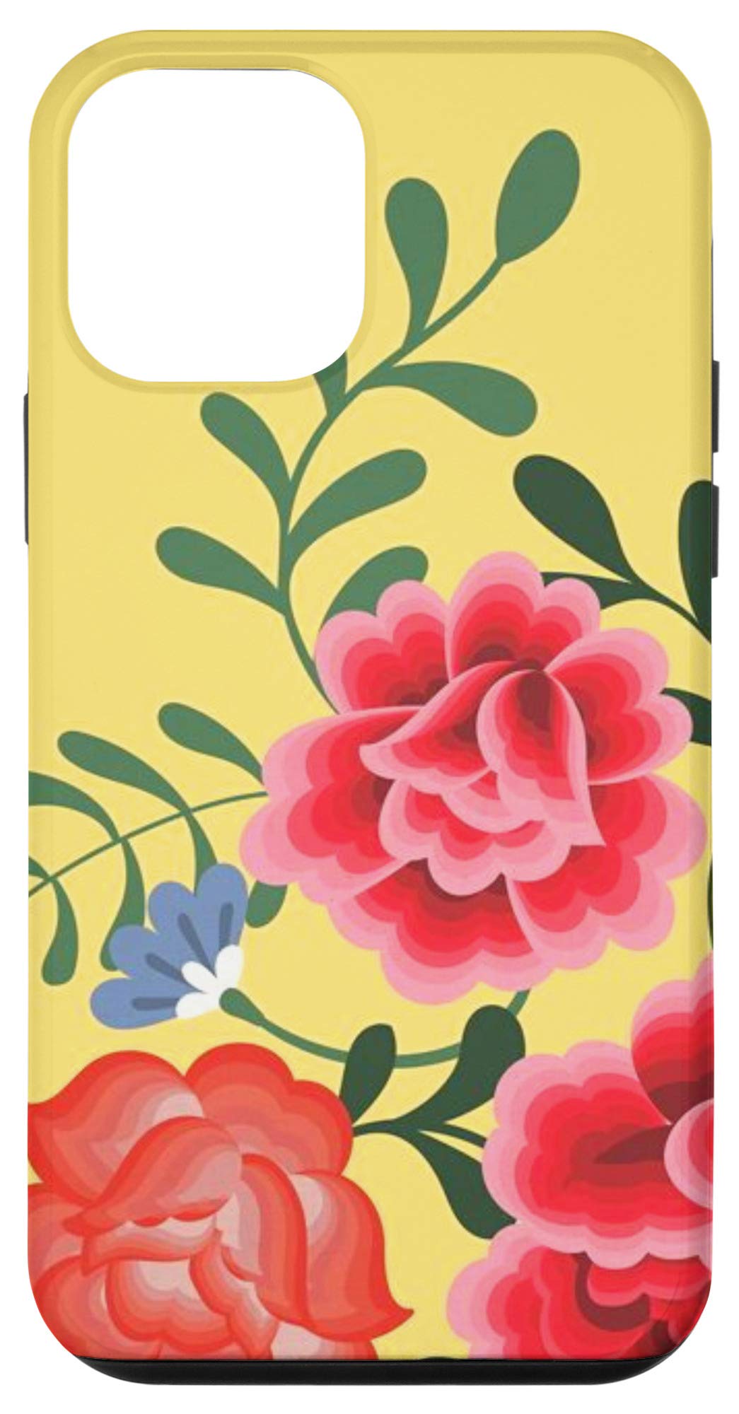 iPhone 12 Mini Case - Mexican Floral Design, Tropical Summer Flowers Protective Cover for Women | Perfect Gift for Birthday, Vacation & Everyday Use