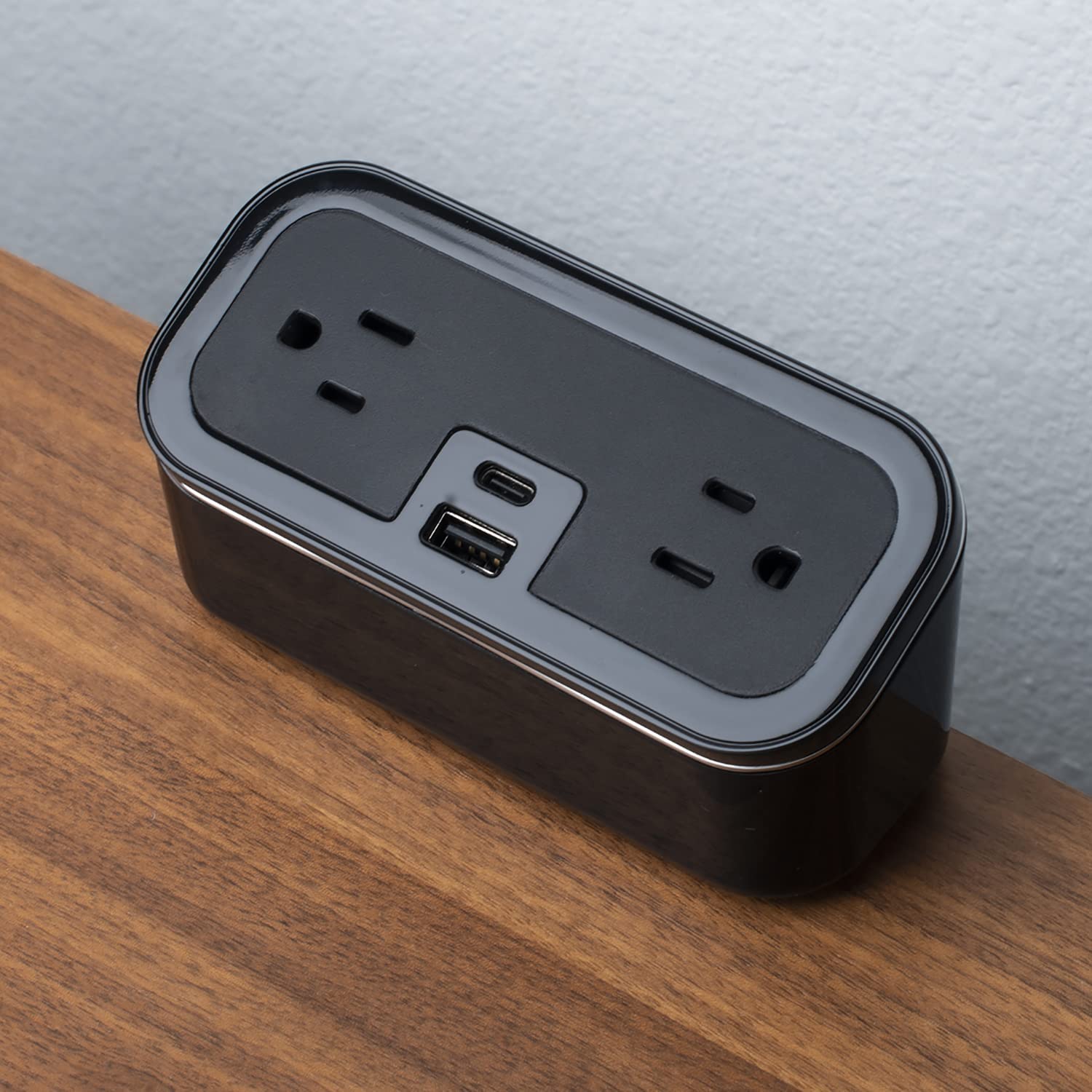 Brandstand CubieMini - 2 Outlet Wall Charger with 1 USB-A & 1 USB-C Port, Tamper Resistant for Home & Office Use - Perfect for Travel, Hotels and Workspaces