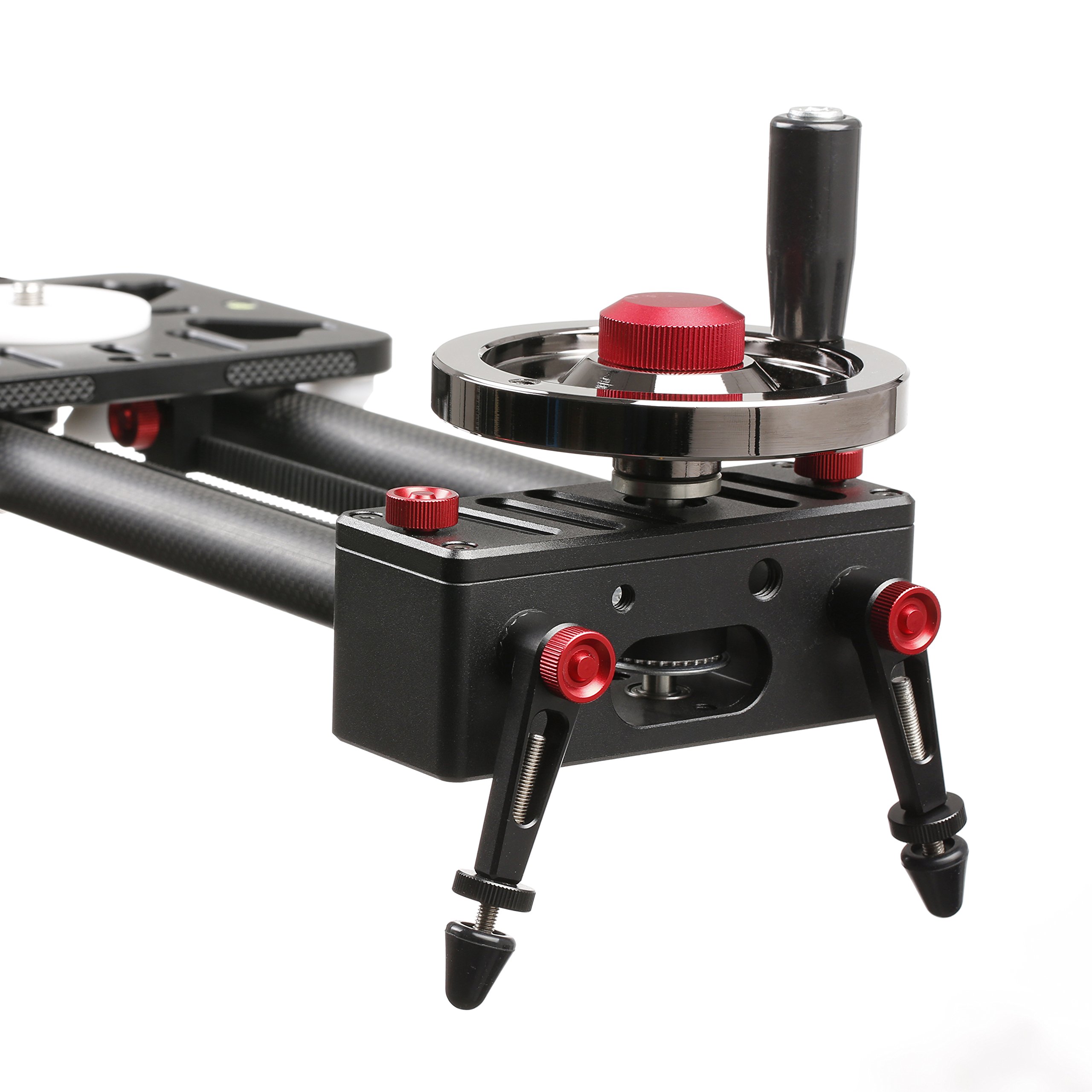 Movo/Sevenoak Expandable Carbon Fiber Sliding Track - Belt-Drive System with Weighted Flywheel Hand Control - Perfect for Home Gym, Physical Therapy & Fitness Training