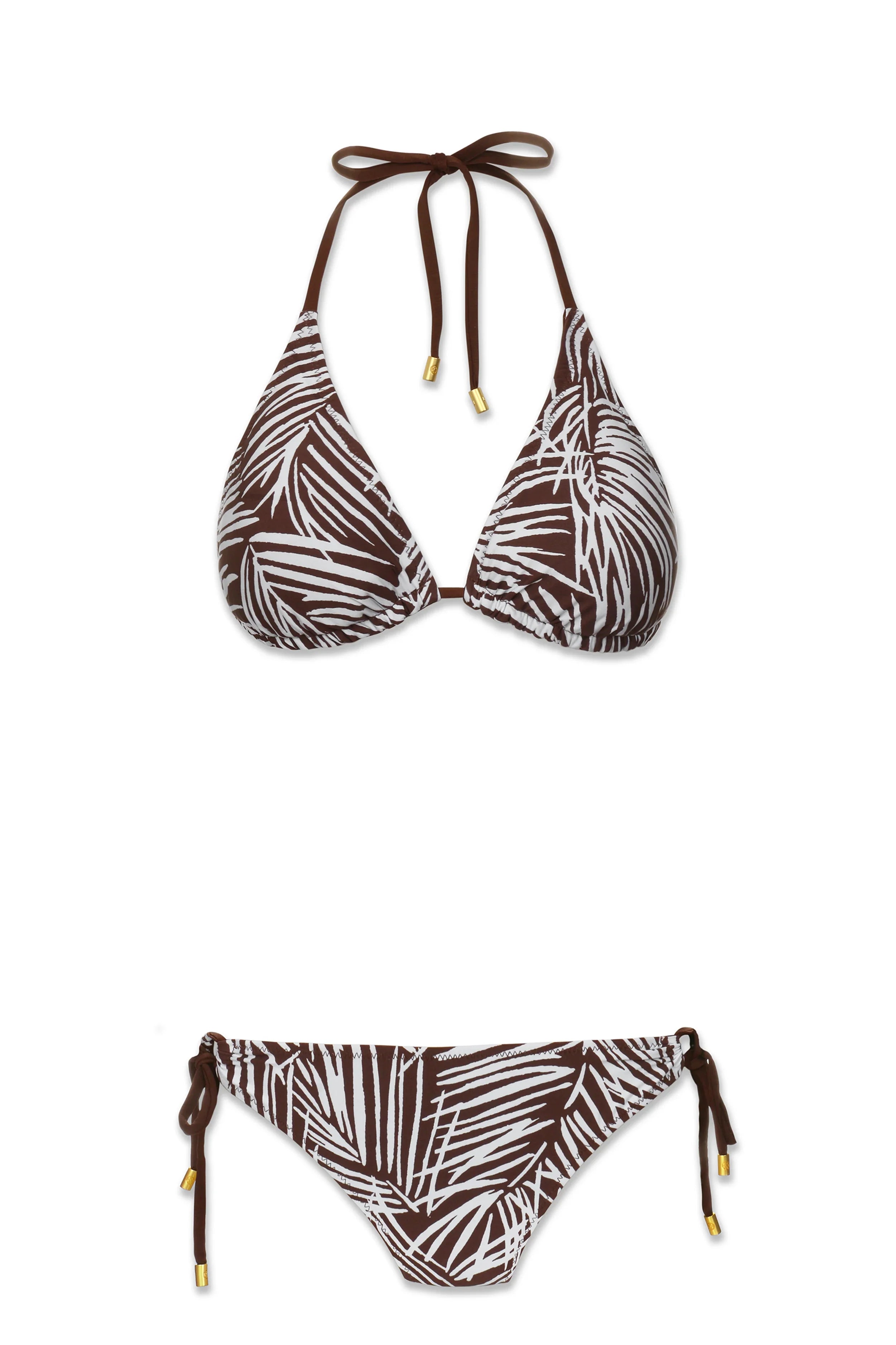 Reversible String Bikini Top - Adjustable Swimwear for Women | Tropical Paradise Palm Print | Beach, Pool & Summer Vacation Wear