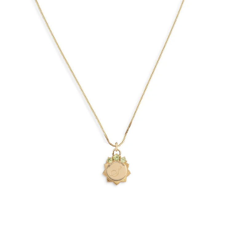 Engravable Birthstone Pendant Necklace - Diamond Cut Curb Chain Jewelry for Women | Perfect Gift for Birthday, Anniversary & Mother's Day