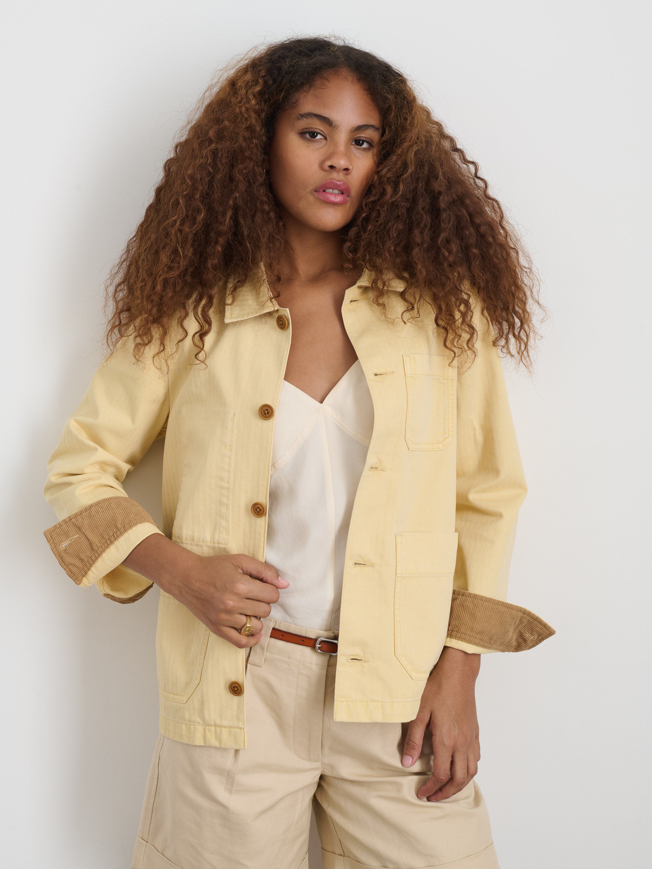 Britt Work Jacket in Herringbone - Durable Men's Twill Workwear for Outdoor Jobs & Casual Wear