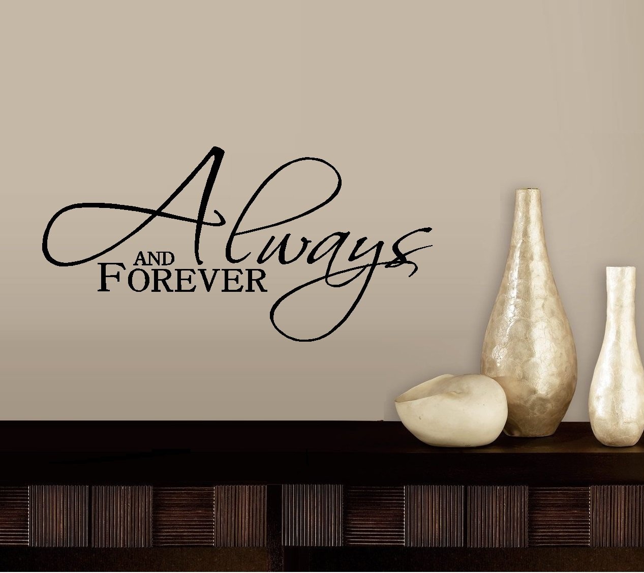 BestPricedDecals Always and Forever Wall Decal - Removable Vinyl Sticker for Home Decor, 13