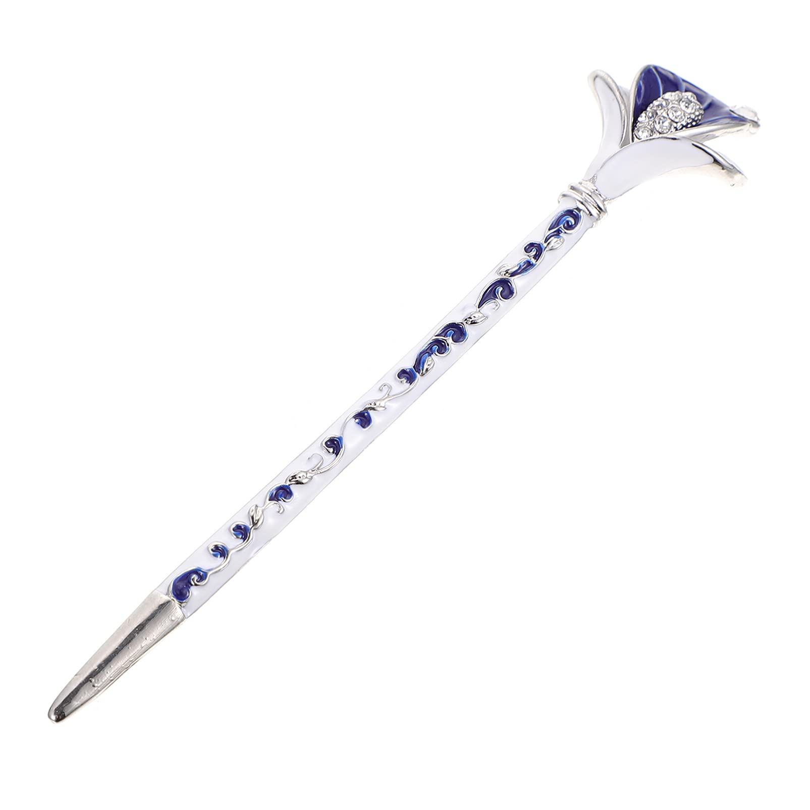Beaupretty Rhinestone Hair Stick - Chinese Style Hair Bun Chopstick, Flower Hair Pin for Women, Traditional Antique Hair Barrettes, Hanfu Hair Accessory - Perfect for Weddings, Cosplay, and Traditional Chinese Costume Styling