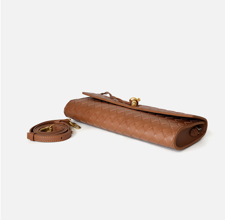 Handmade Woven Leather Clutch Purse for Women - Elegant Crossbody Bag for Evening Parties, Weddings & Date Nights | Durable Genuine Leather Small Handbag