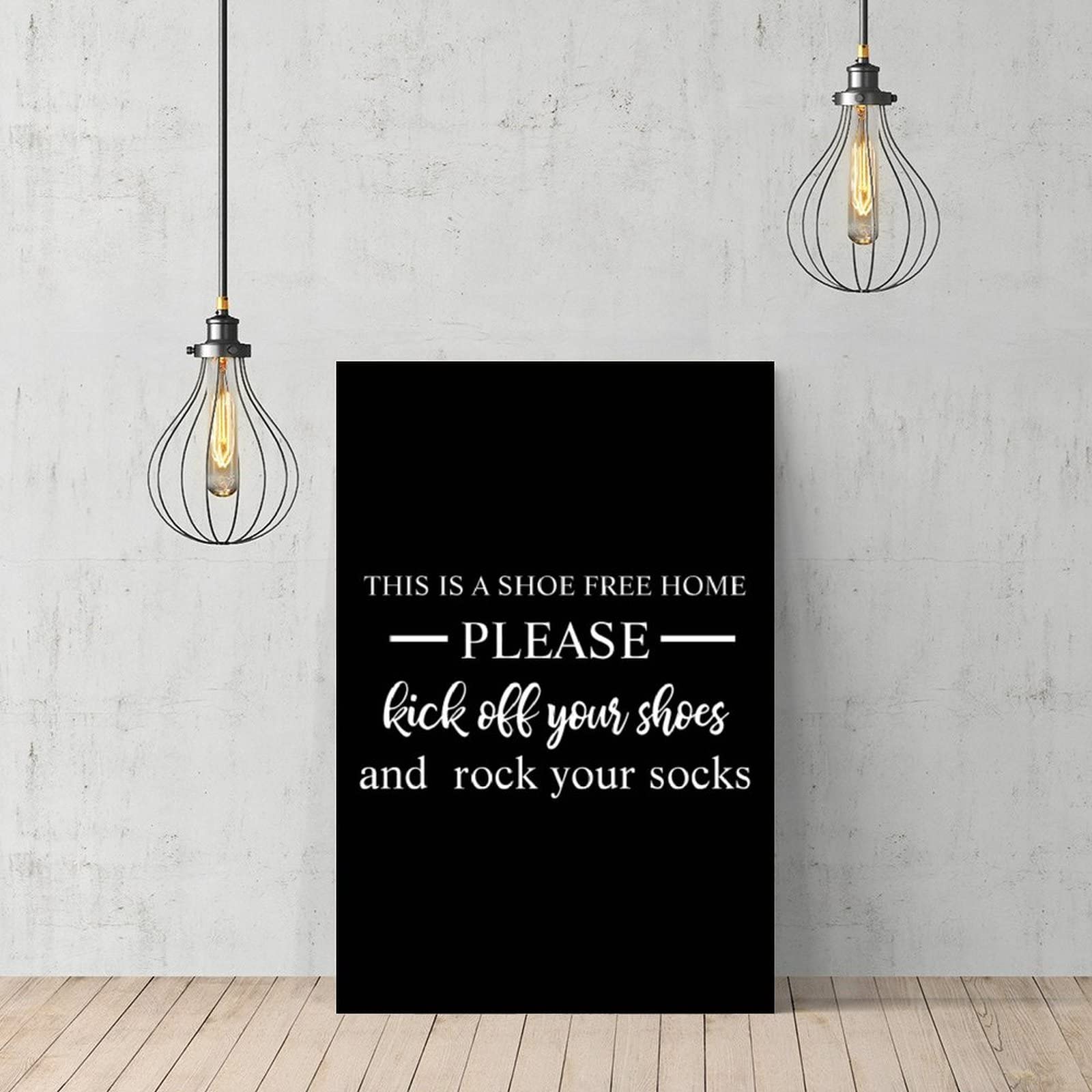 Kick Off Your Shoes Canvas Wall Art - 16x24 Inch Modern Home Decor for Office, School & Nursery | Inspiring Poster Painting, New Housewarming Gift Idea | Perfect for Entryway, Living Room & Bedroom