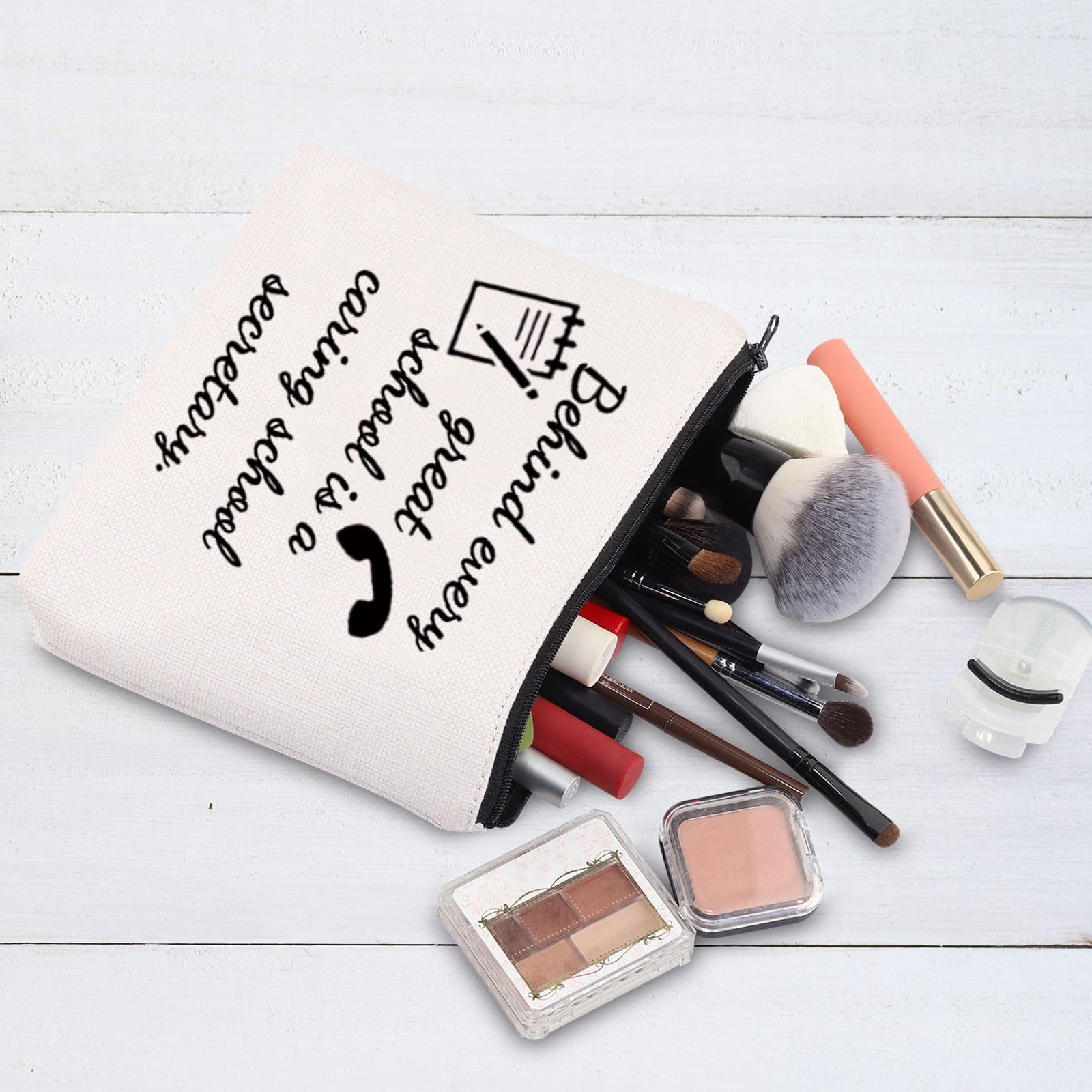 G2TUP School Secretary Gift for Women - Travel Makeup Bag & Zipper Pouch - Perfect Appreciation Gift for Caring School Administrators - Great for Travel, Office & Teacher Appreciation Day