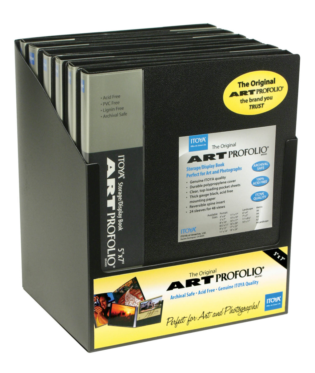 Itoya Art Profolio Original Storage and Display Book - 5 x 7 Inches, 24 Double-Sided Pages - Perfect for Artists, Photographers, and Designers to Showcase Portfolios and Protect Artwork