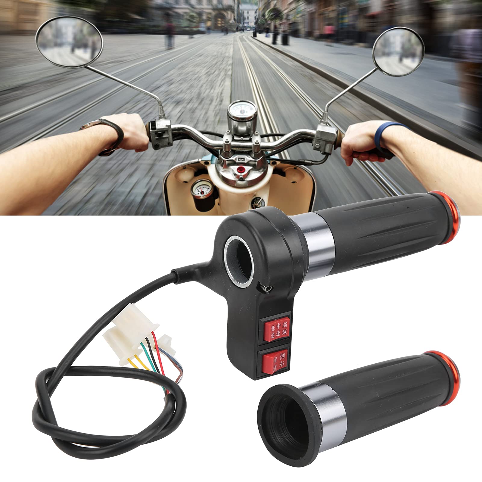 Universal 3-Speed Scooter Throttle Grips - Twist Accelerator Handle for Electric Bikes & Scooters - Perfect for Commuting, Off-Roading & Urban Riding