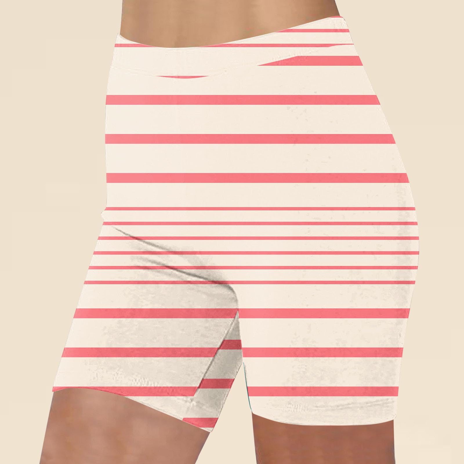 Women's High Waist Yoga Shorts - Soft Stretchy Workout Shorts with Tummy Control, Non See-Through & Breathable for Running, Gym, Cycling & Lounge Wear - Fashion Biker Shorts