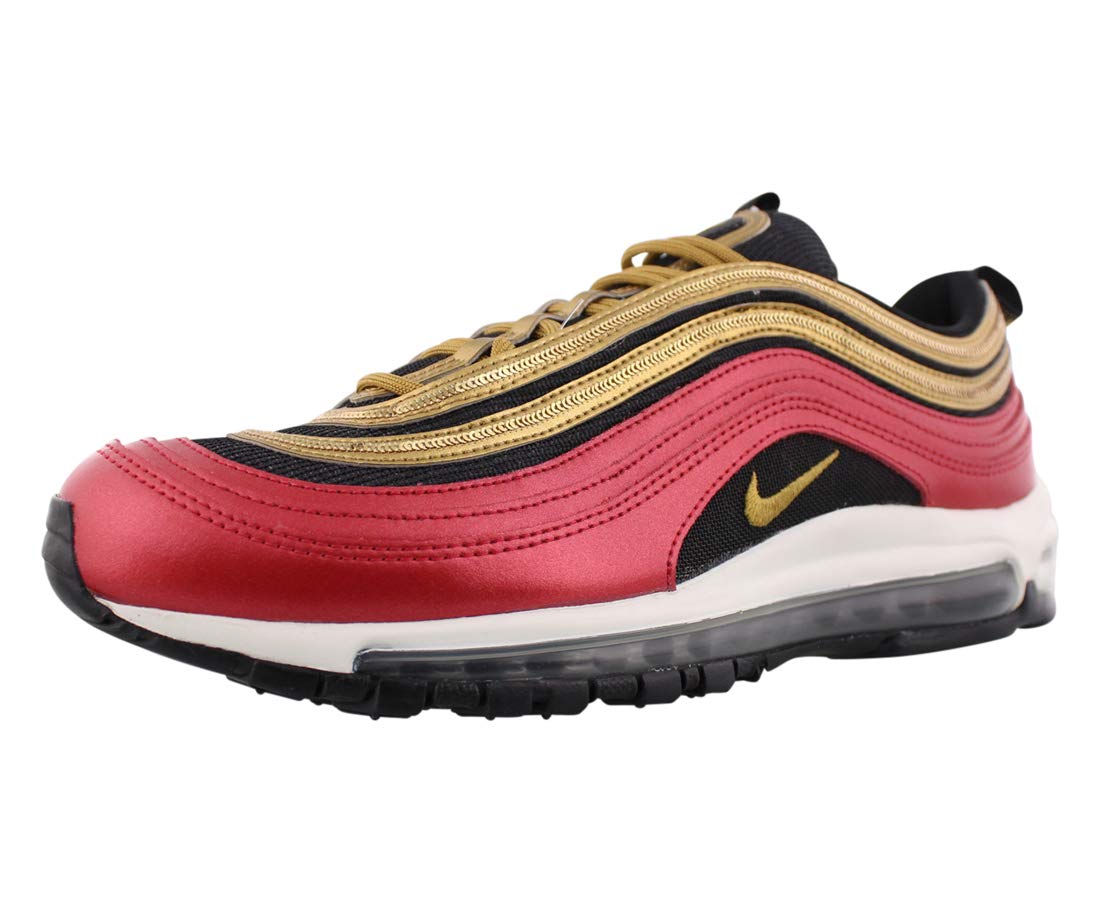 Nike Women's Air Max 97 Trail Running Shoes - University Red/Metallic Gold - Size 6.5 | Lightweight Cushioned Sneakers for Trail Running, Hiking & Outdoor Workouts