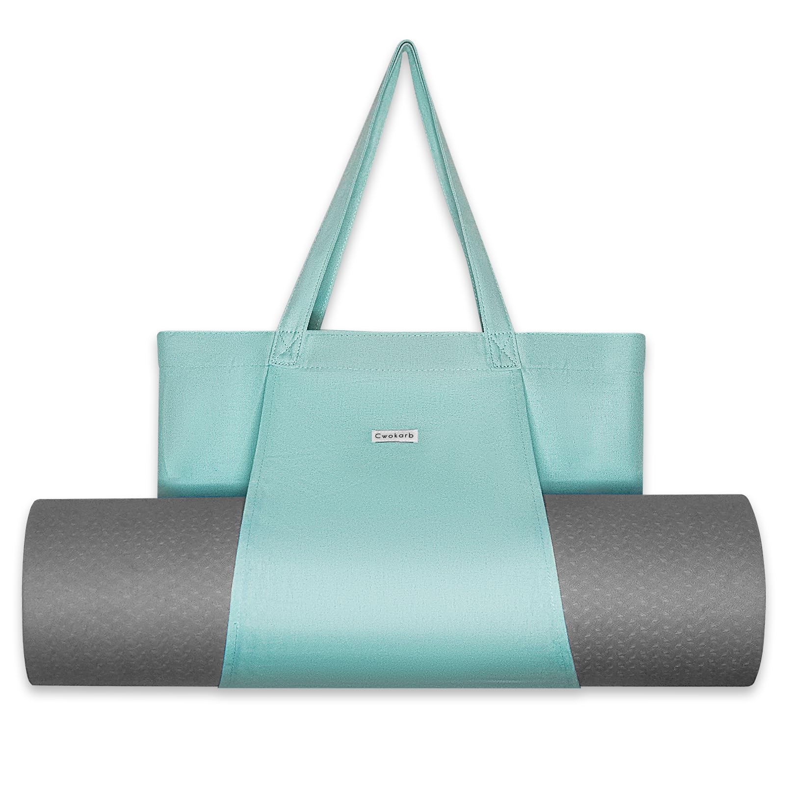 Premium Women's Yoga Mat Bag - Durable Canvas Tote for Yoga, Pilates & Workout - Fits All Yoga Mats & Accessories - Perfect for Gym, Travel, Office & Beach Use