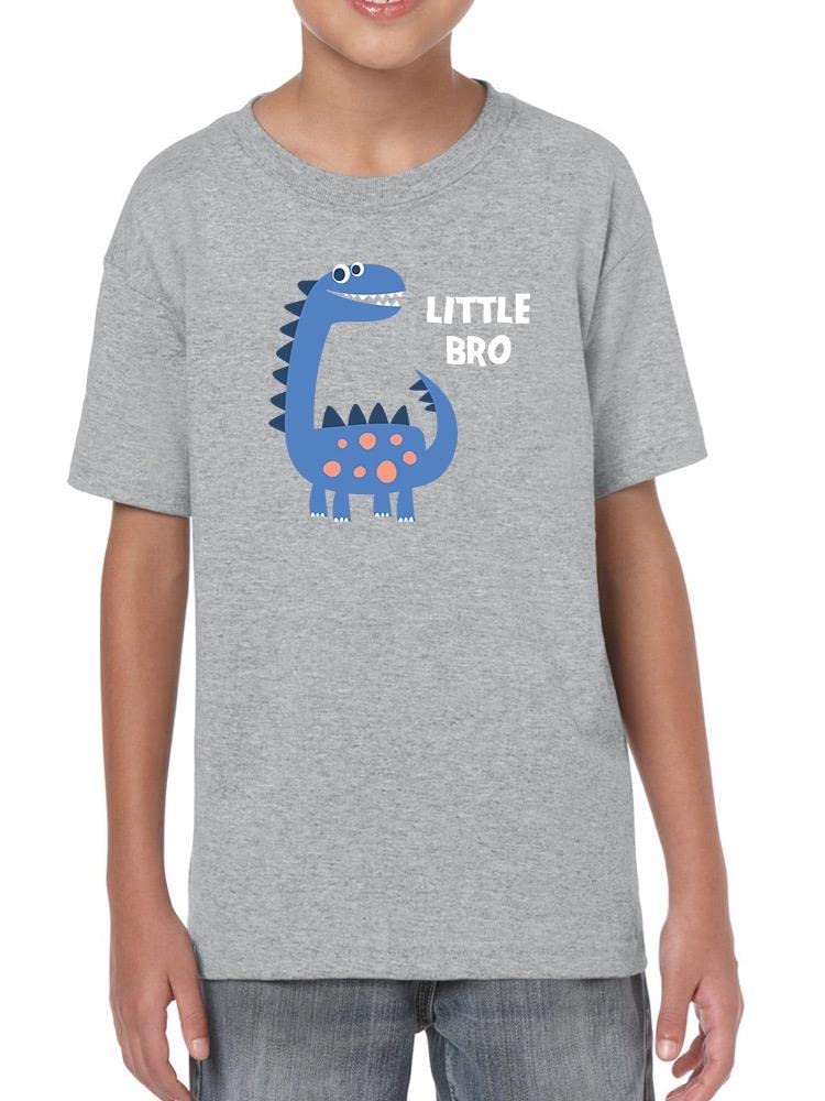 Little Bro Dinosaur Graphic T-Shirt for Boys - Cute Dino Print Casual Tee for Kids & Youth | Perfect for School, Playdates & Family Outings