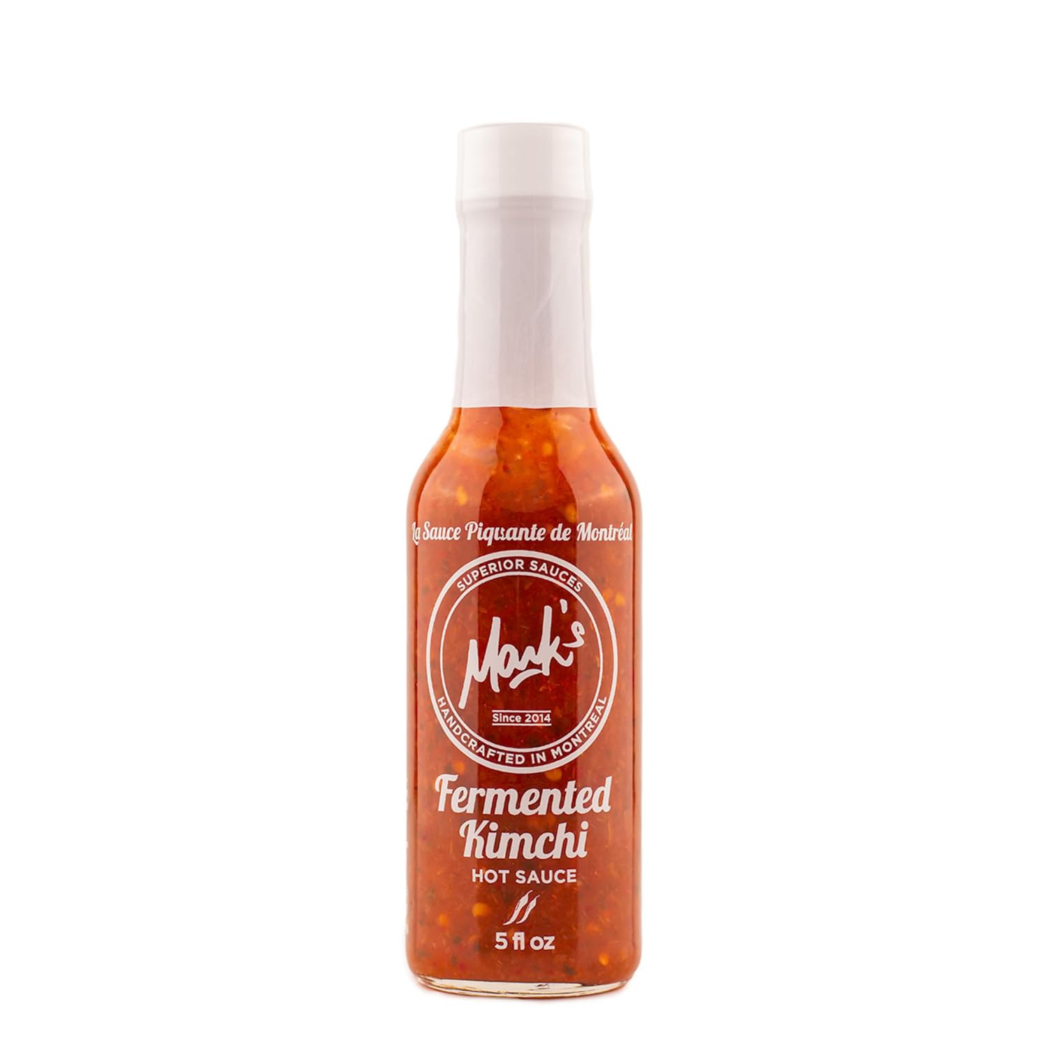 Heatonist Mark's Fermented Kimchi Hot Sauce - Mild Spicy Sauce with Kimchi, Thai Chili & Ginger | All-Natural Ingredients | 5 fl oz Bottle (1-Pack) | Perfect for Tacos, Wings & Asian Dishes